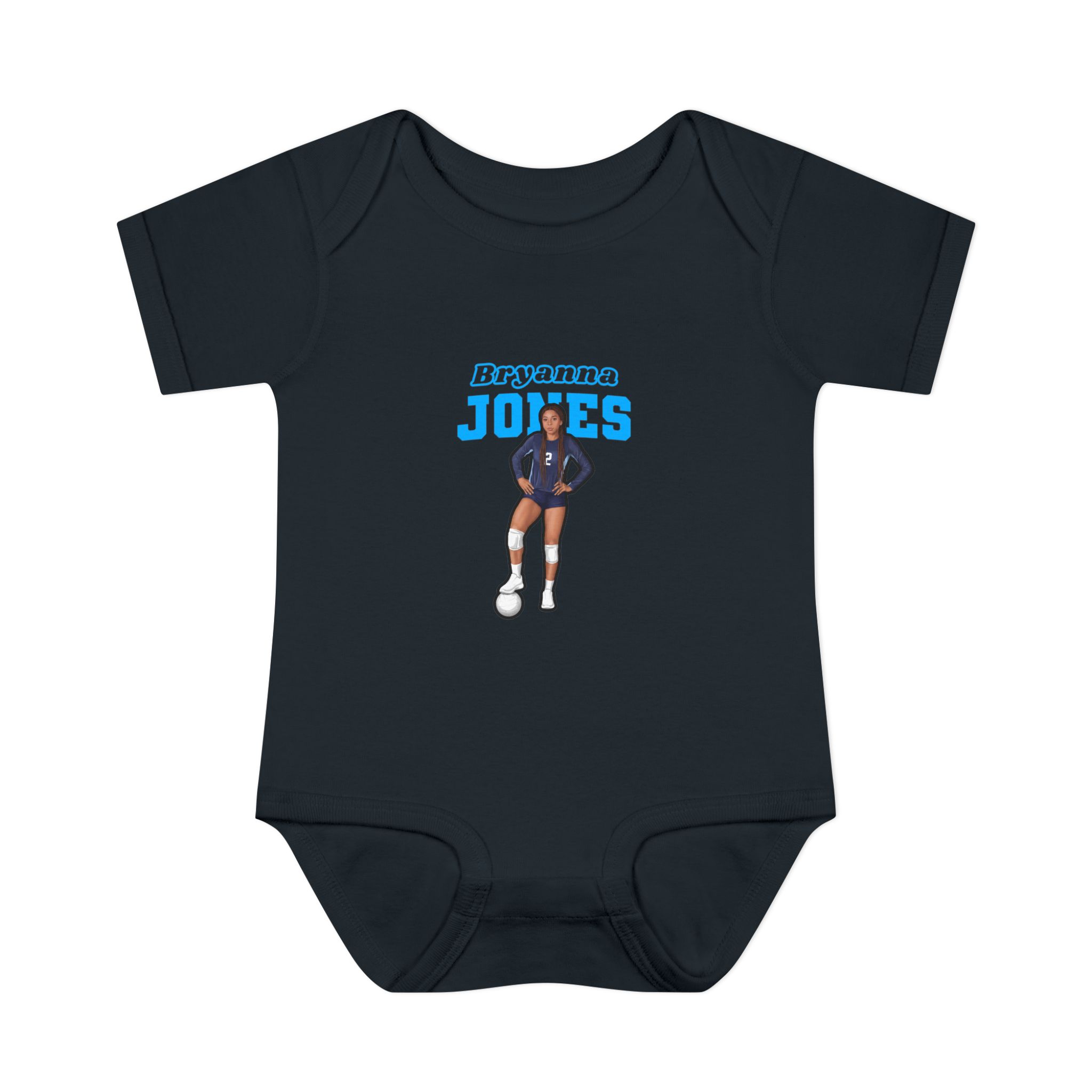 Baby Onesie — character_name_arch in Black