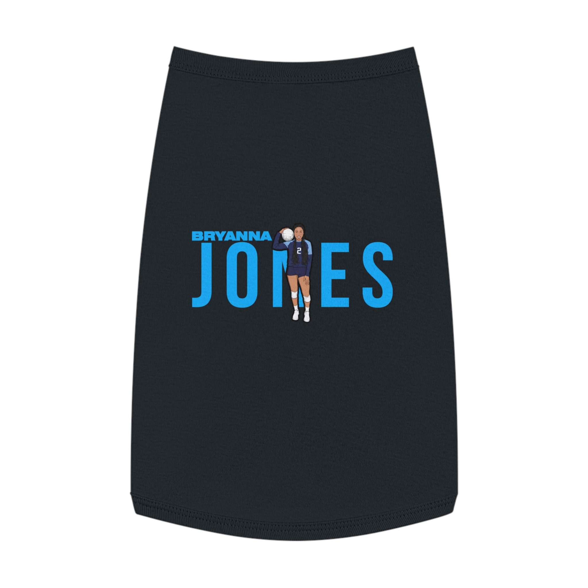 Pet Tank Top — character_player_name in Black