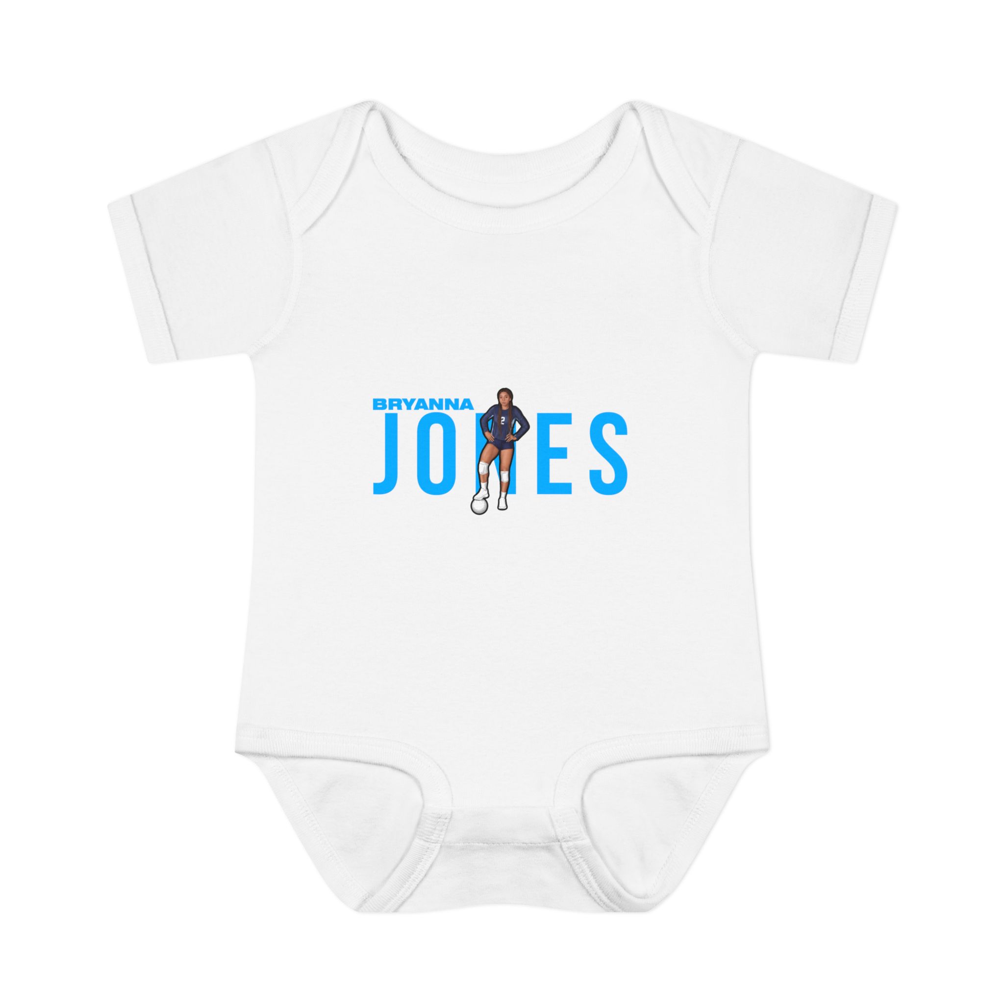 Baby Onesie — character_player_name in White