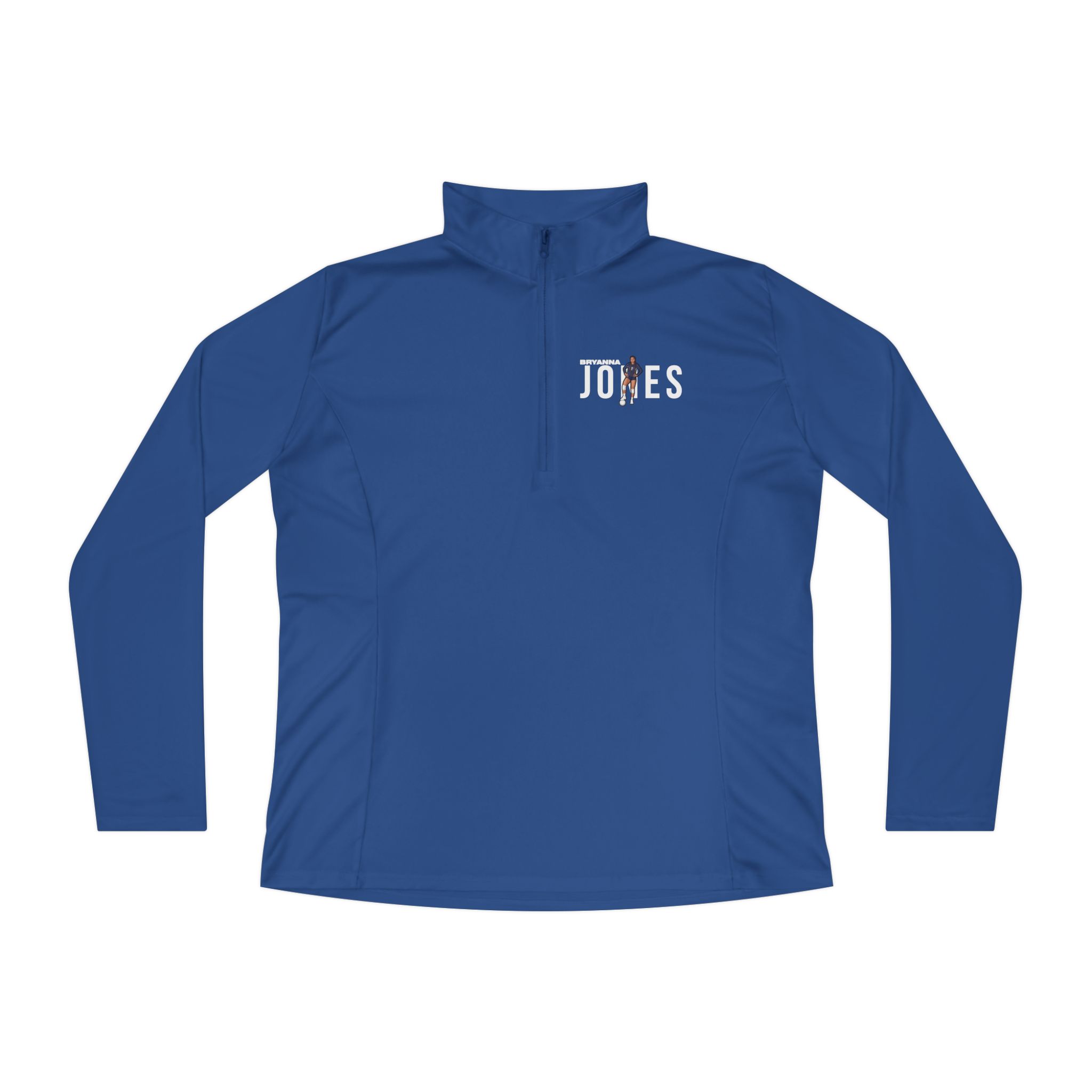 Women's Q-Zip Pullover — character_player_name in Royal