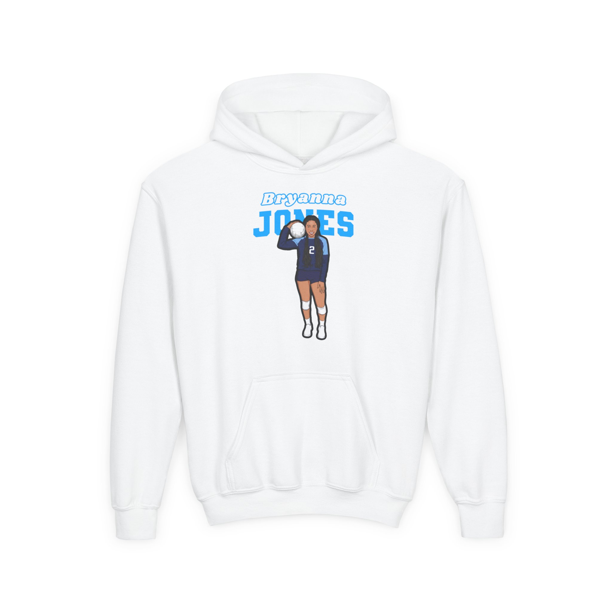 Youth Hoodie — character_name_arch in White