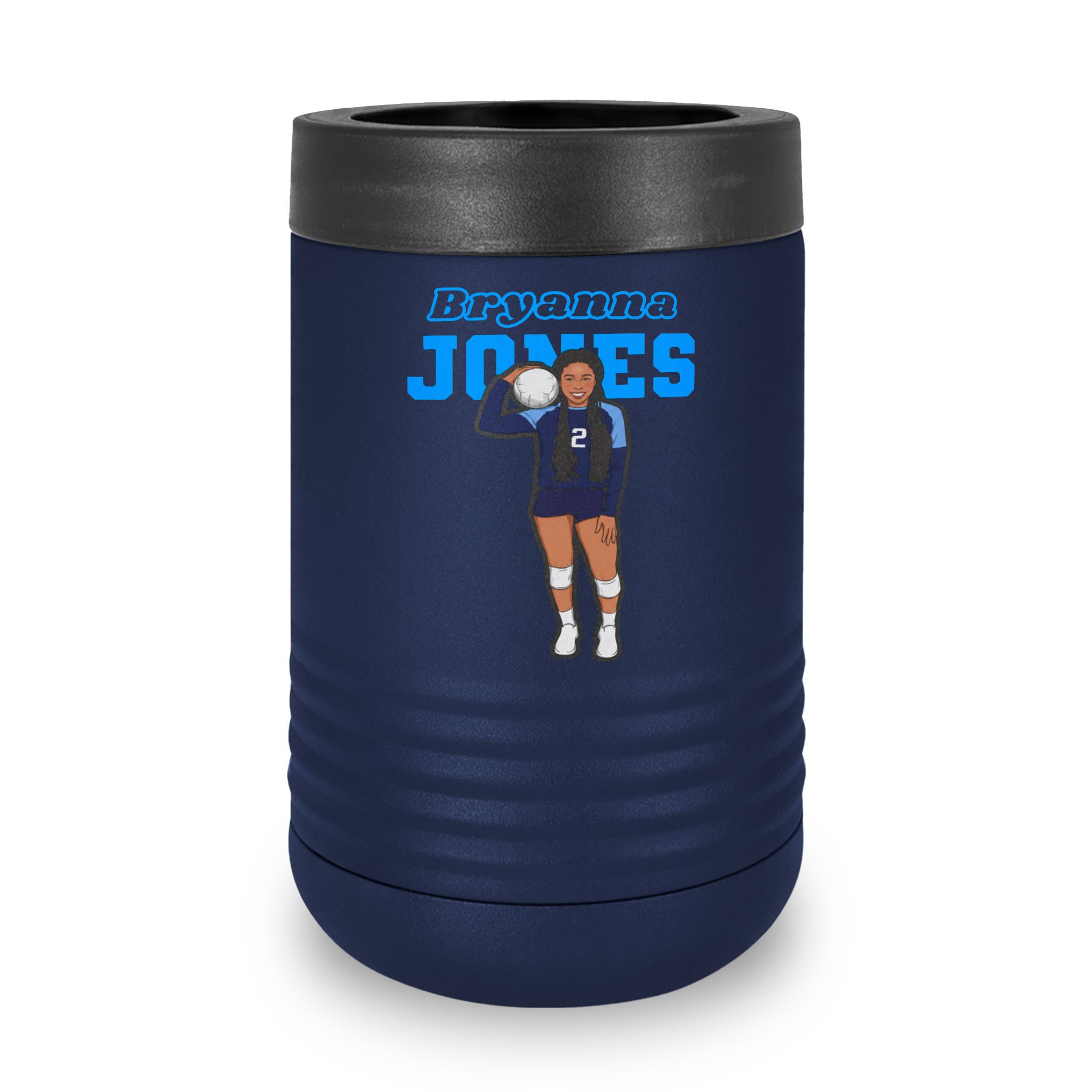 Stainless Can Cooler — character_name_arch in Navy