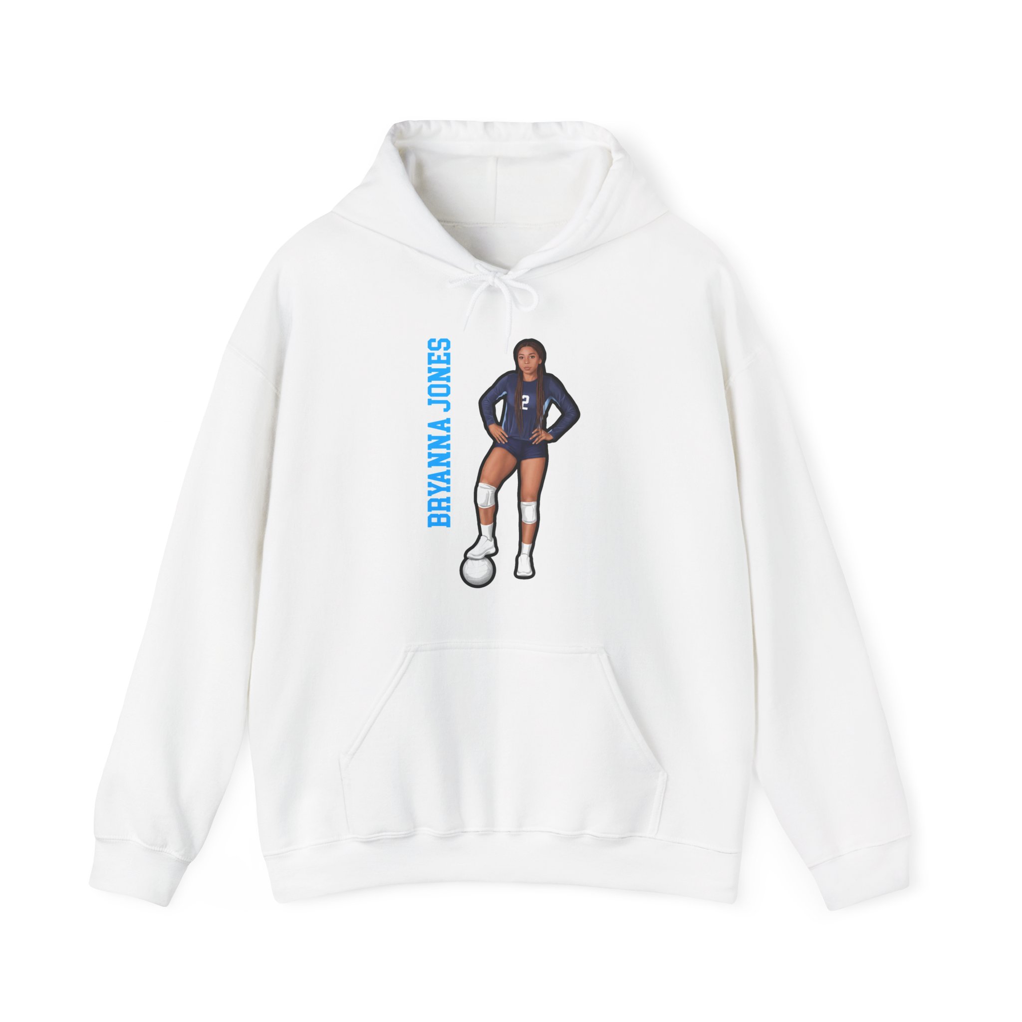Hoodie — character_name_vertical in White