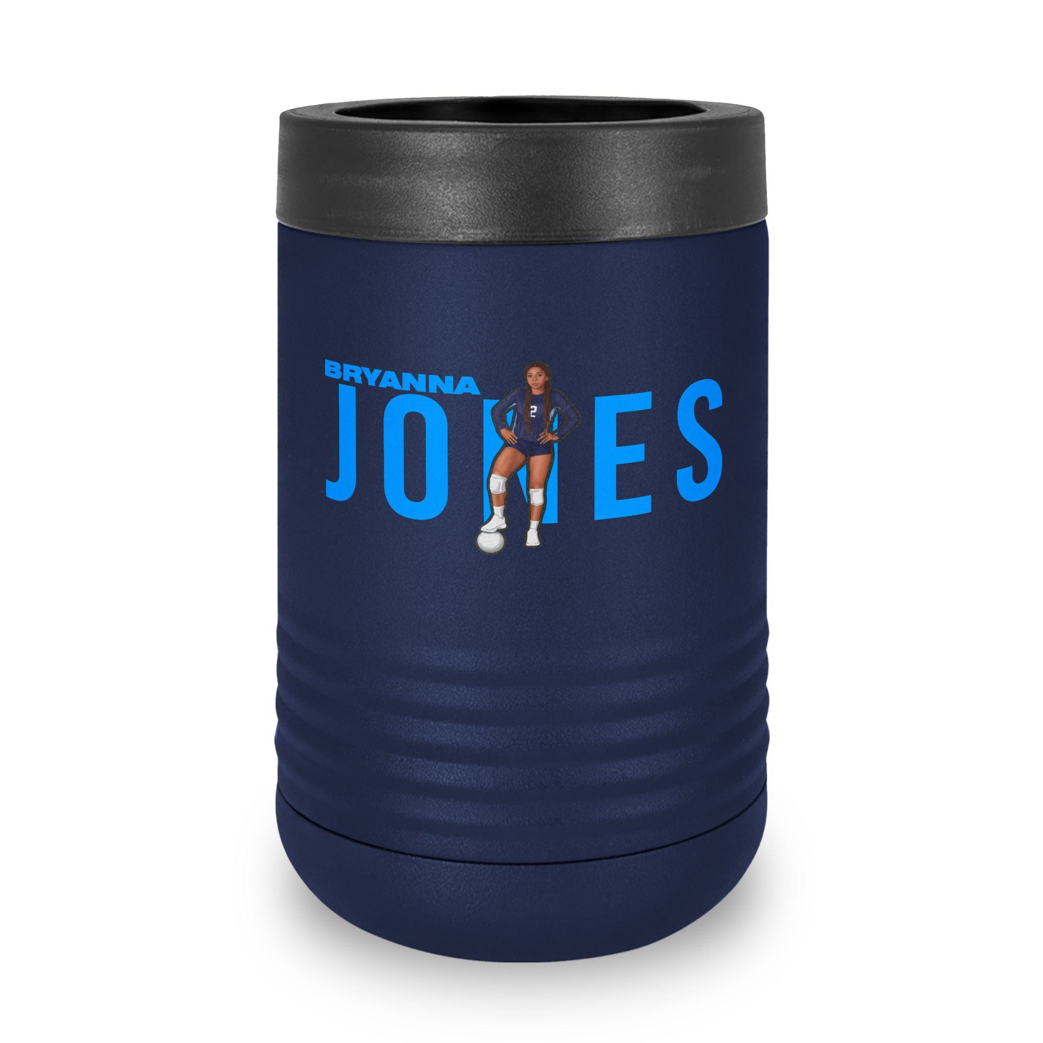 Stainless Can Cooler — character_player_name in Navy