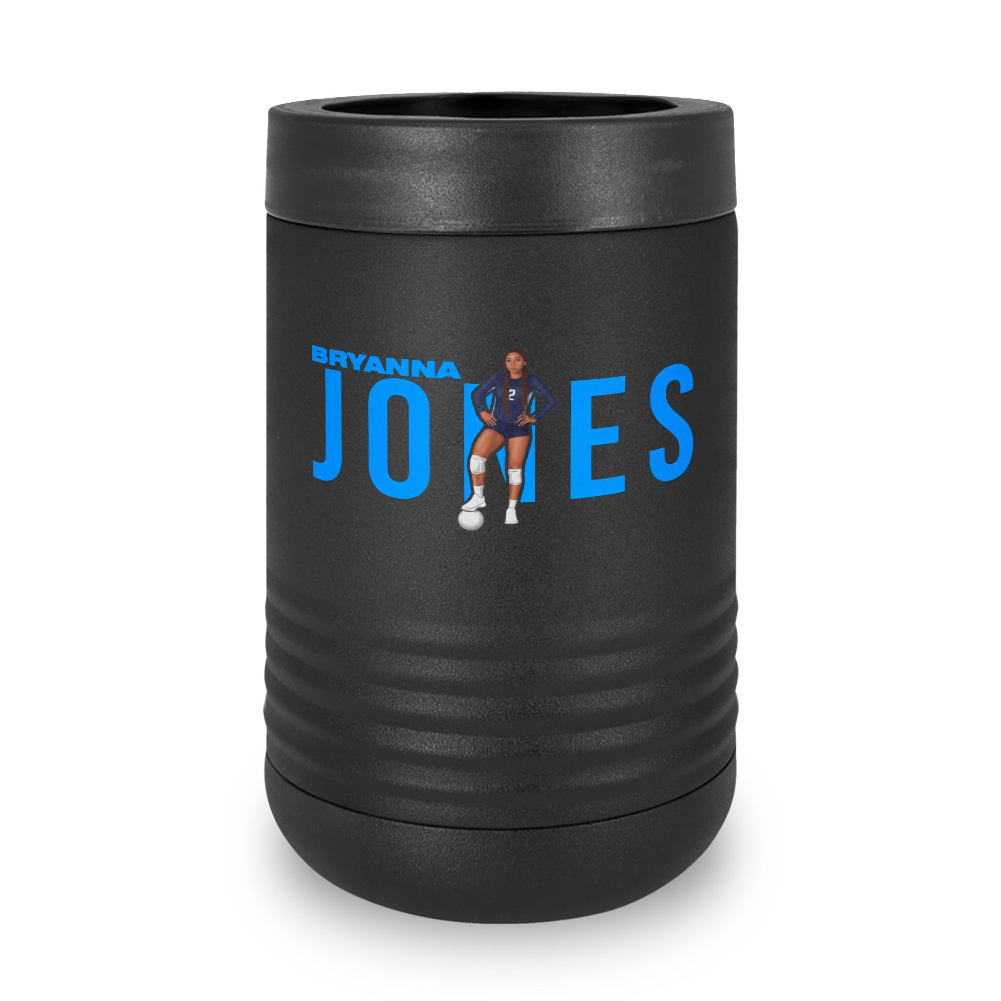 Stainless Can Cooler — character_player_name in Black