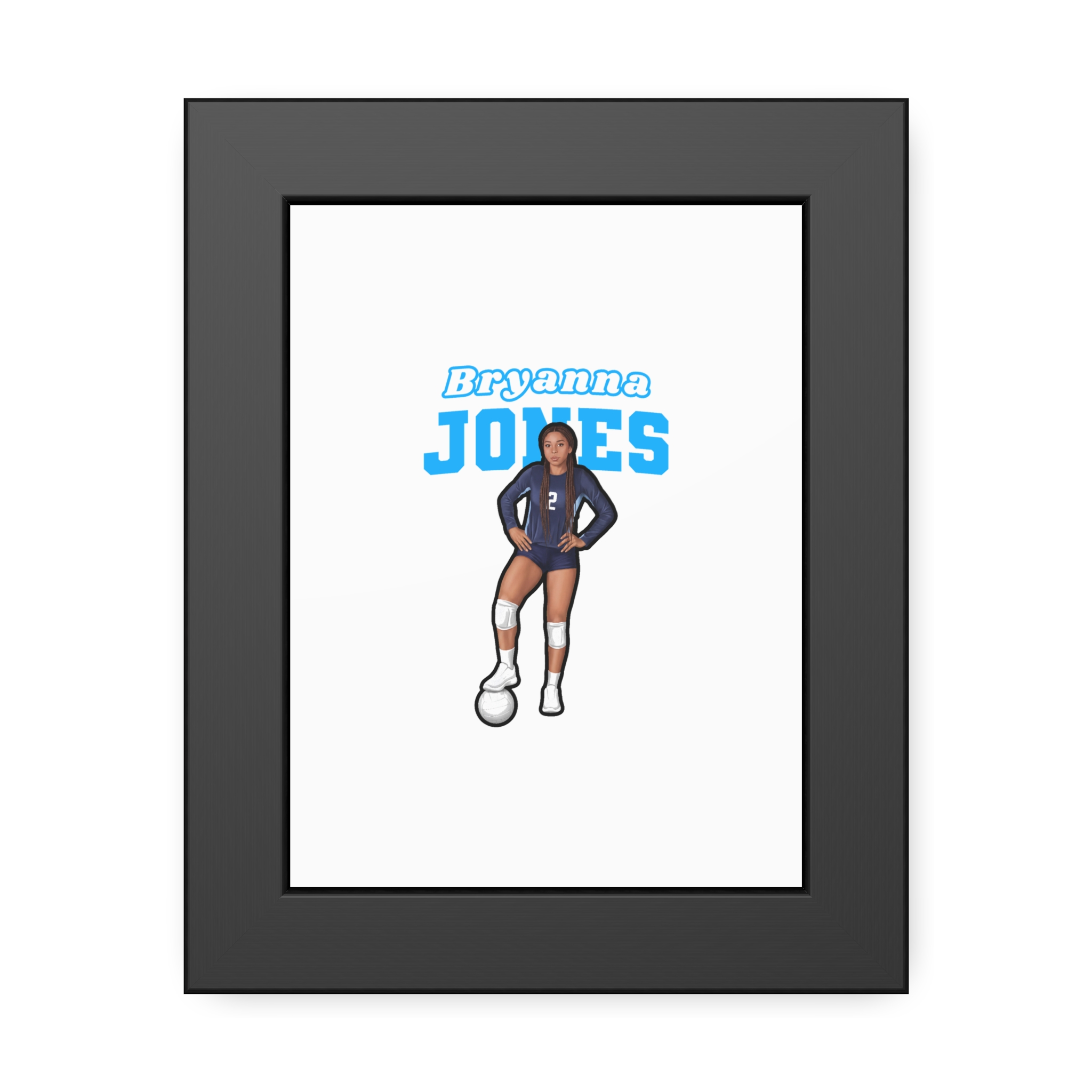 Framed Poster — character_name_arch in Black
