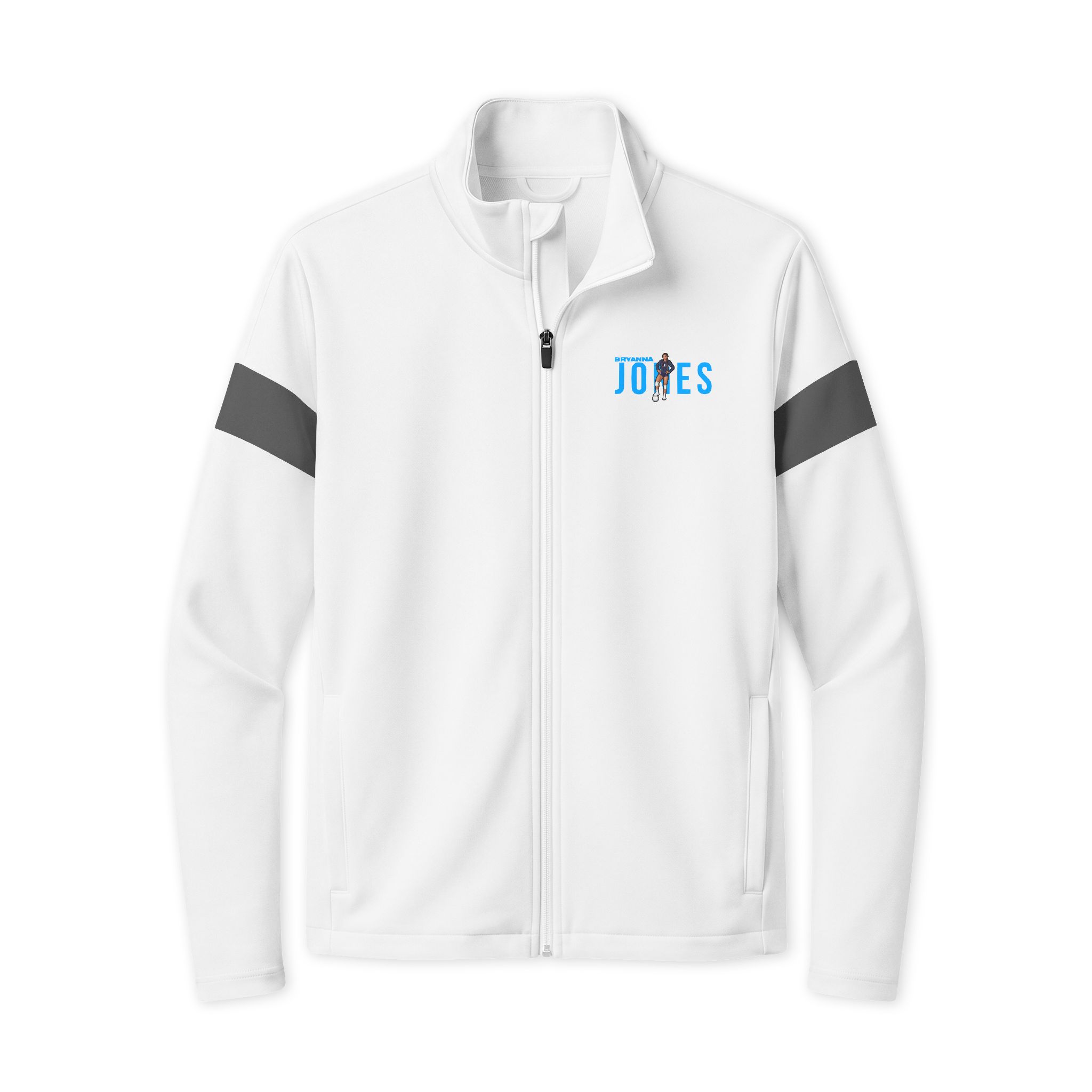 Travel Full-Zip Jacket — character_player_name in White/ Iron Grey