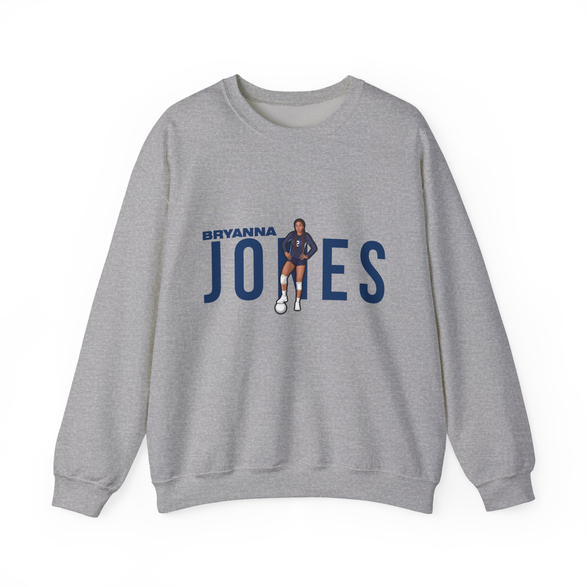 Crewneck Sweatshirt — character_player_name in Grey