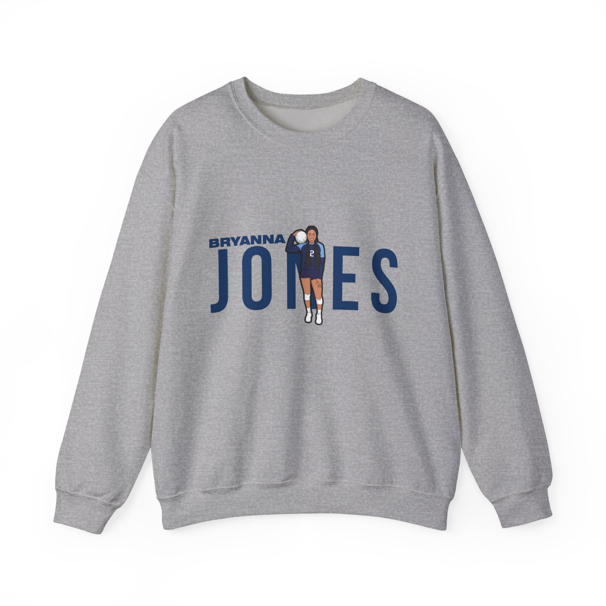 Crewneck Sweatshirt — character_player_name in Grey