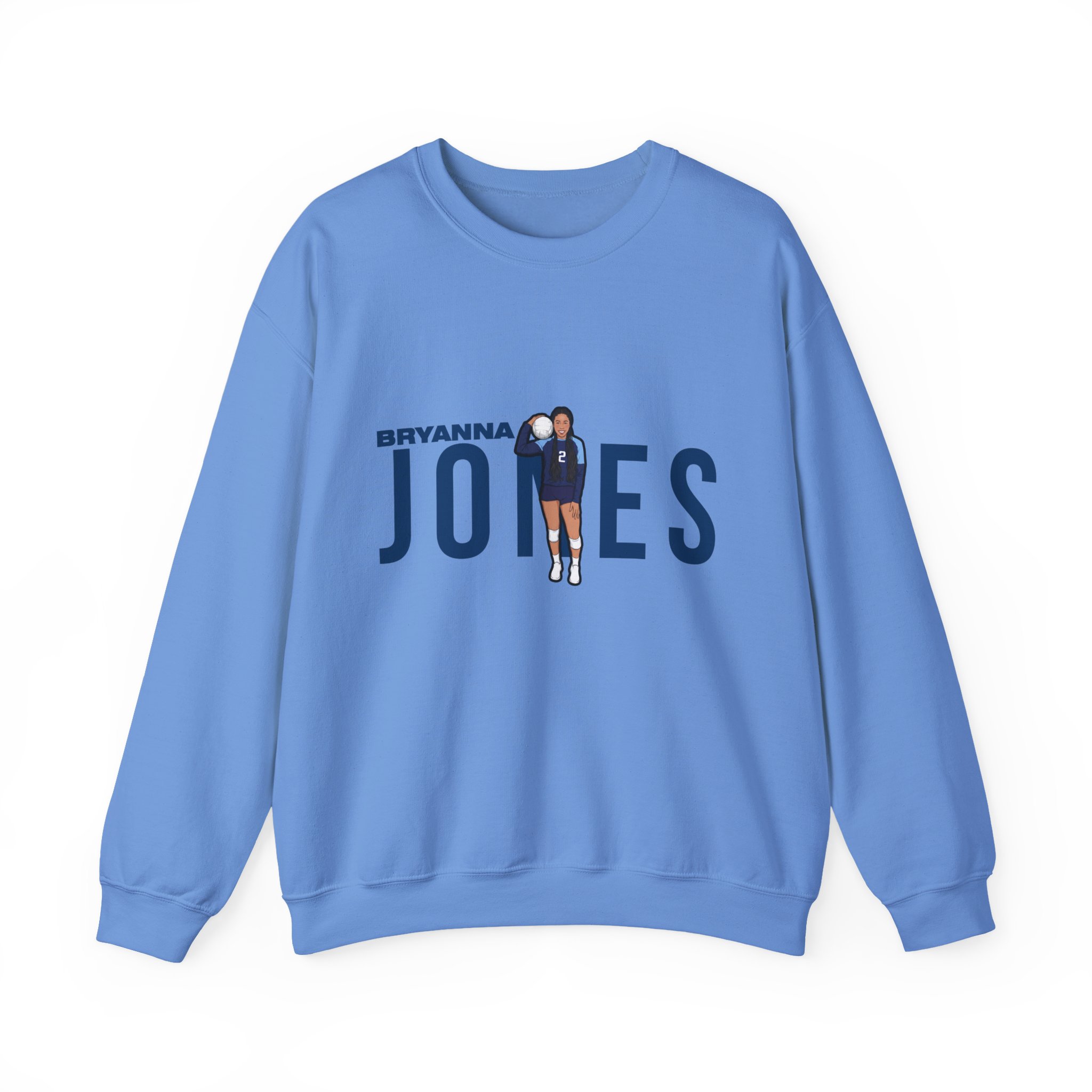 Crewneck Sweatshirt — character_player_name in Blue