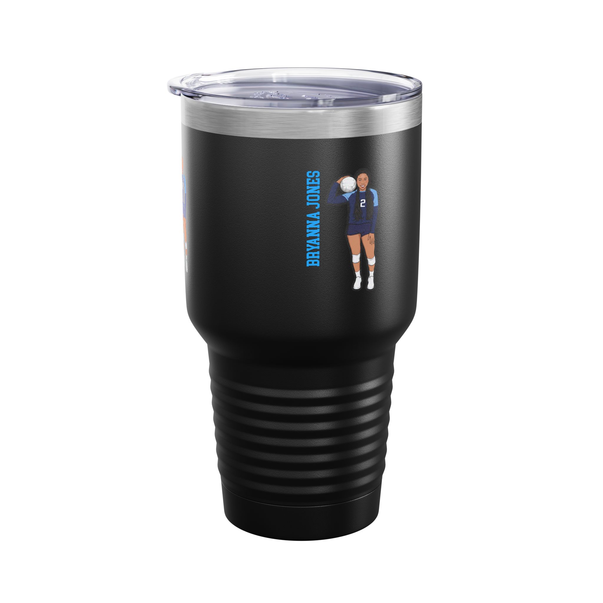 30oz Tumbler — character_name_vertical in Black