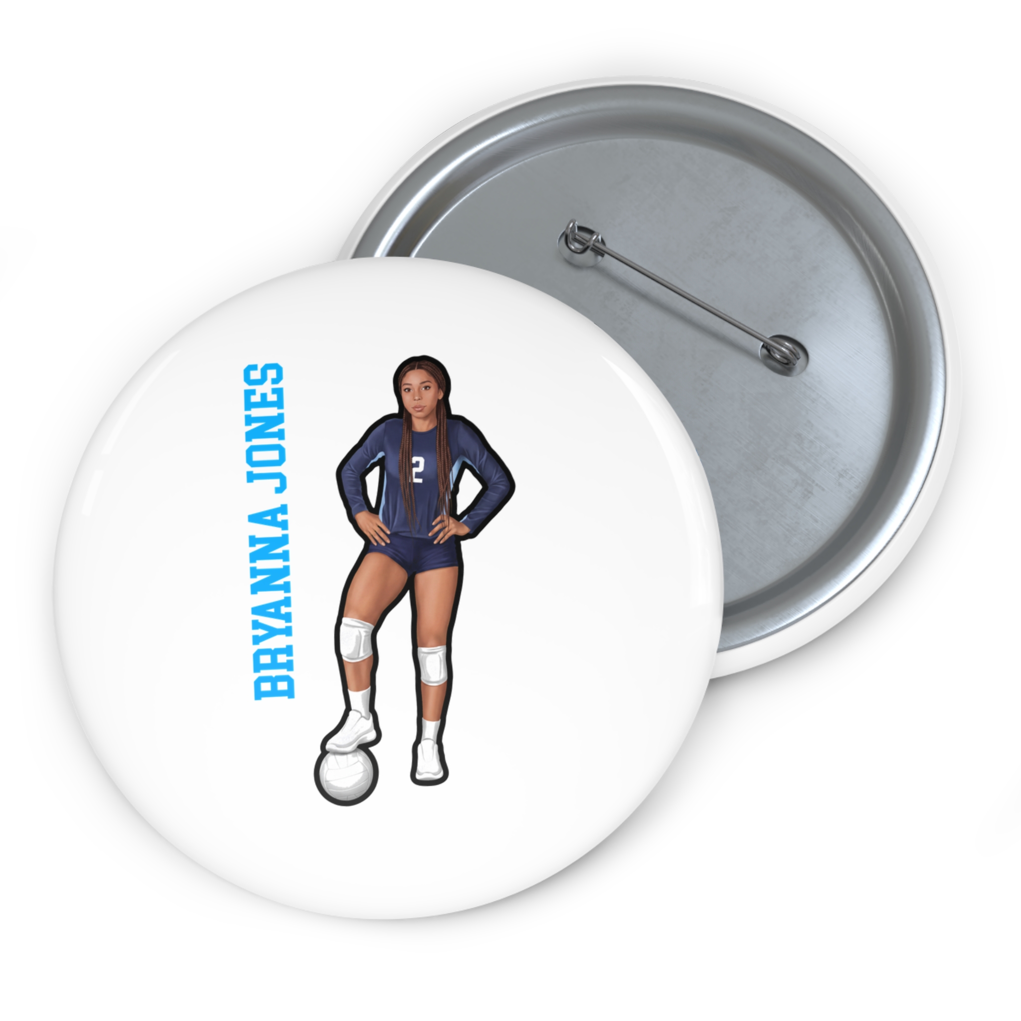 Game Day Pin — character_name_vertical in Classic