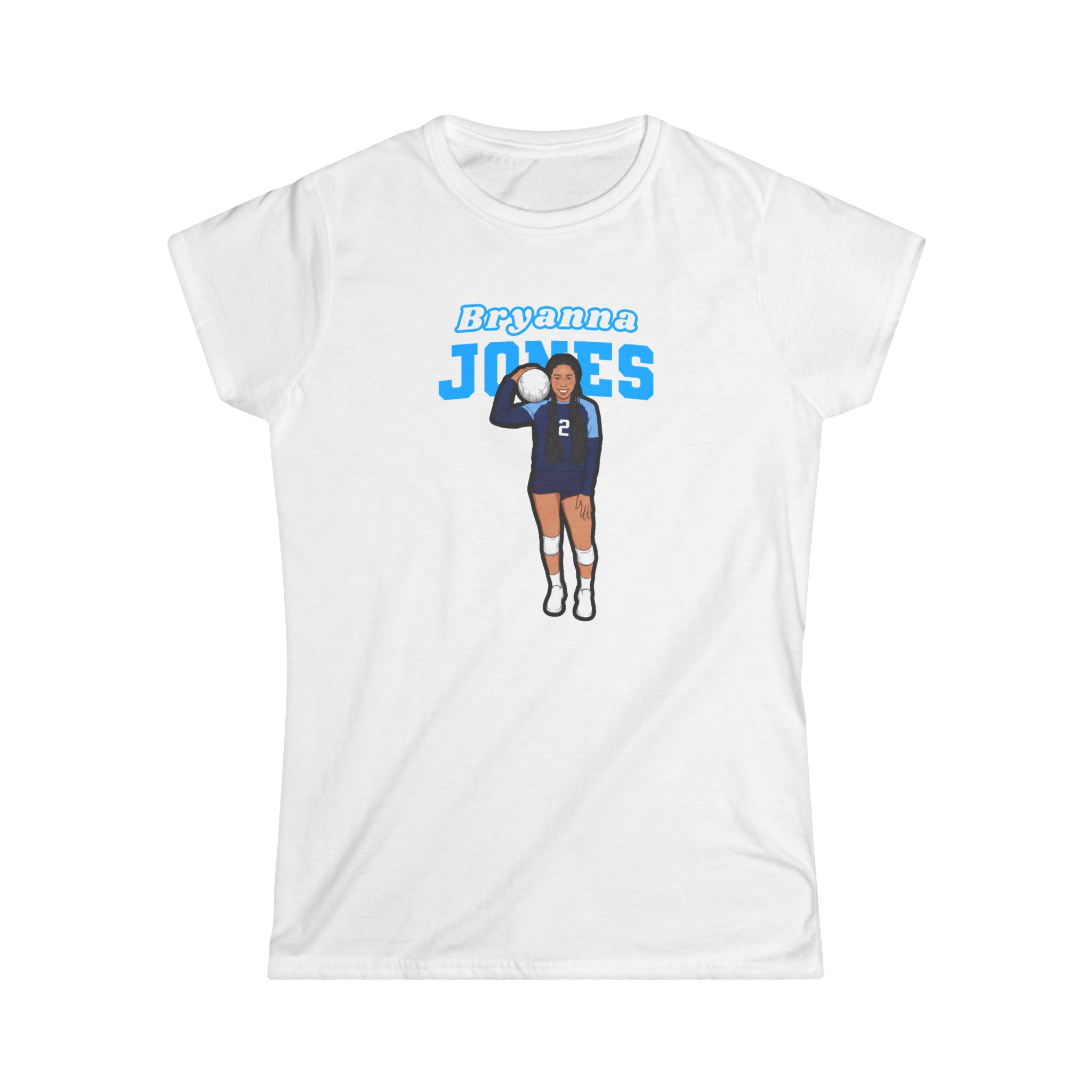 Women's Softstyle Tee — character_name_arch in White