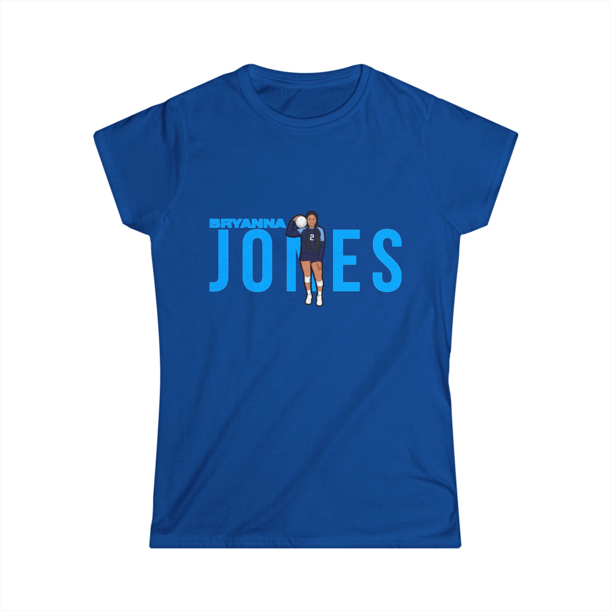 Women's Softstyle Tee — character_player_name in Royal