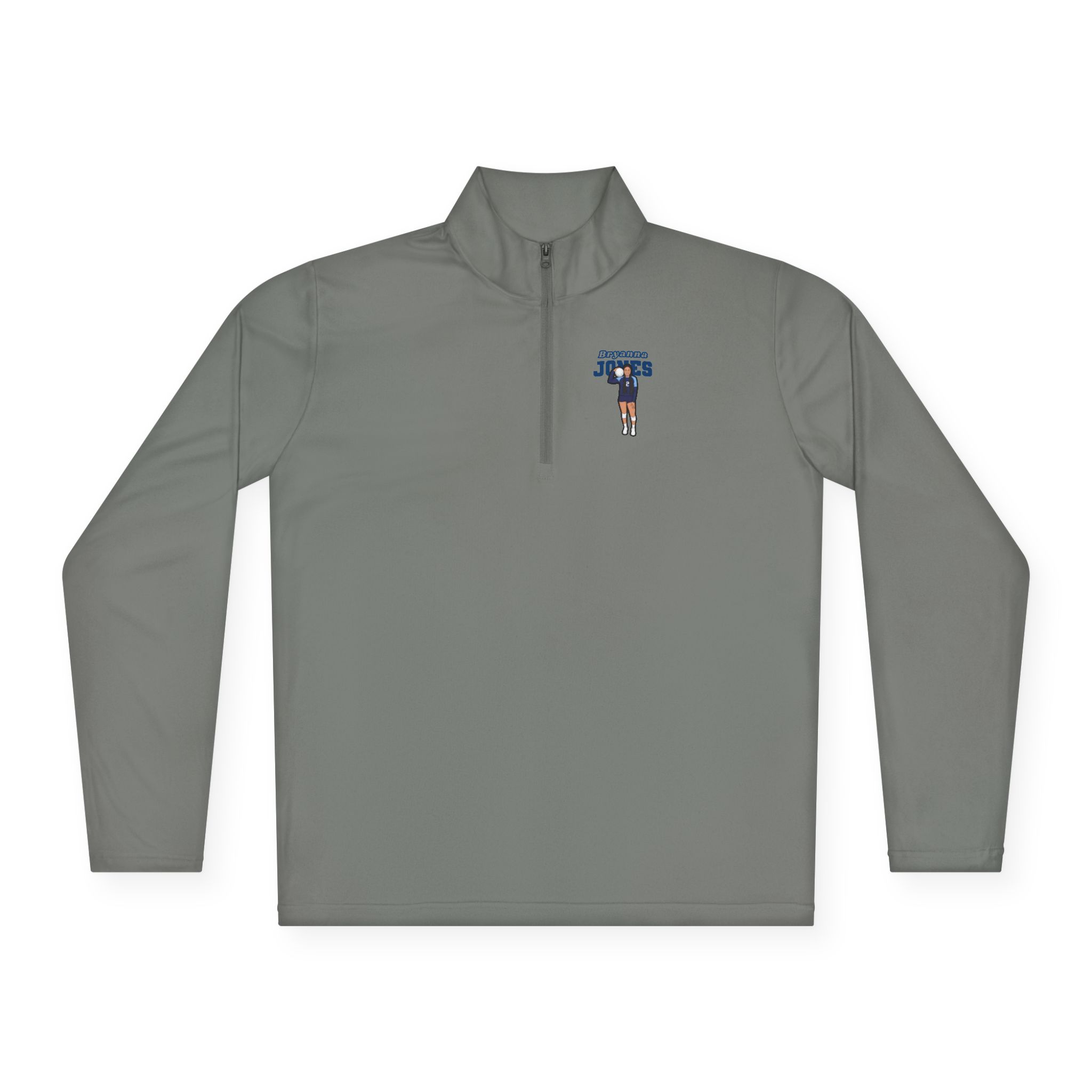 Q-Zip Pullover — character_name_arch in Grey