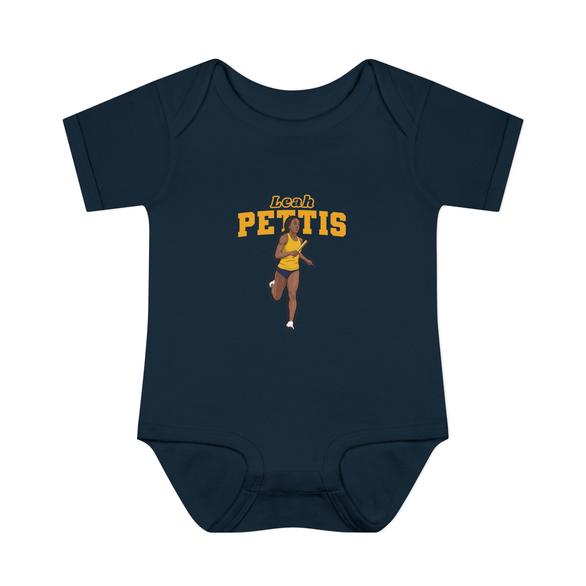 Baby Onesie — character_name_arch in Navy