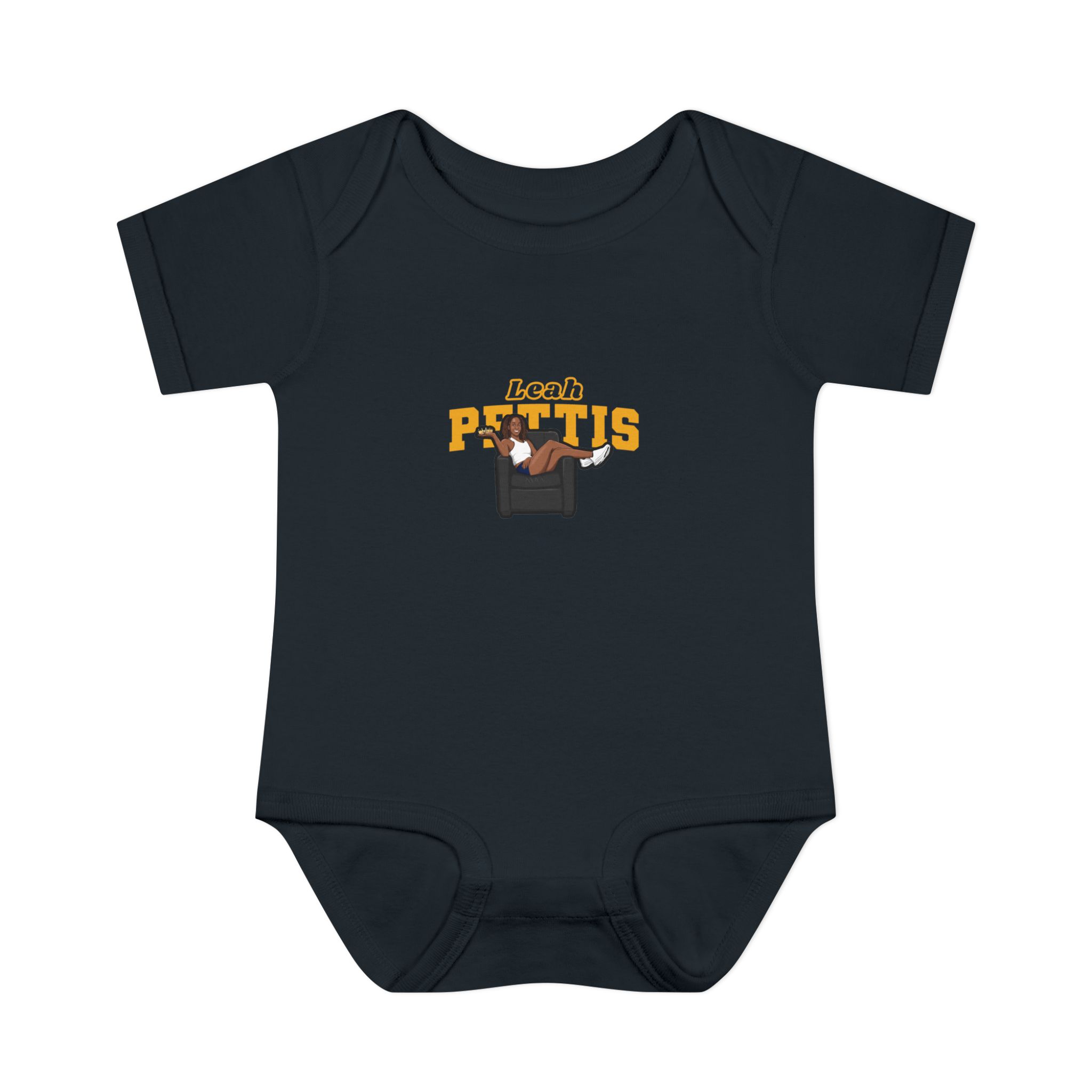Baby Onesie — character_name_arch in Black