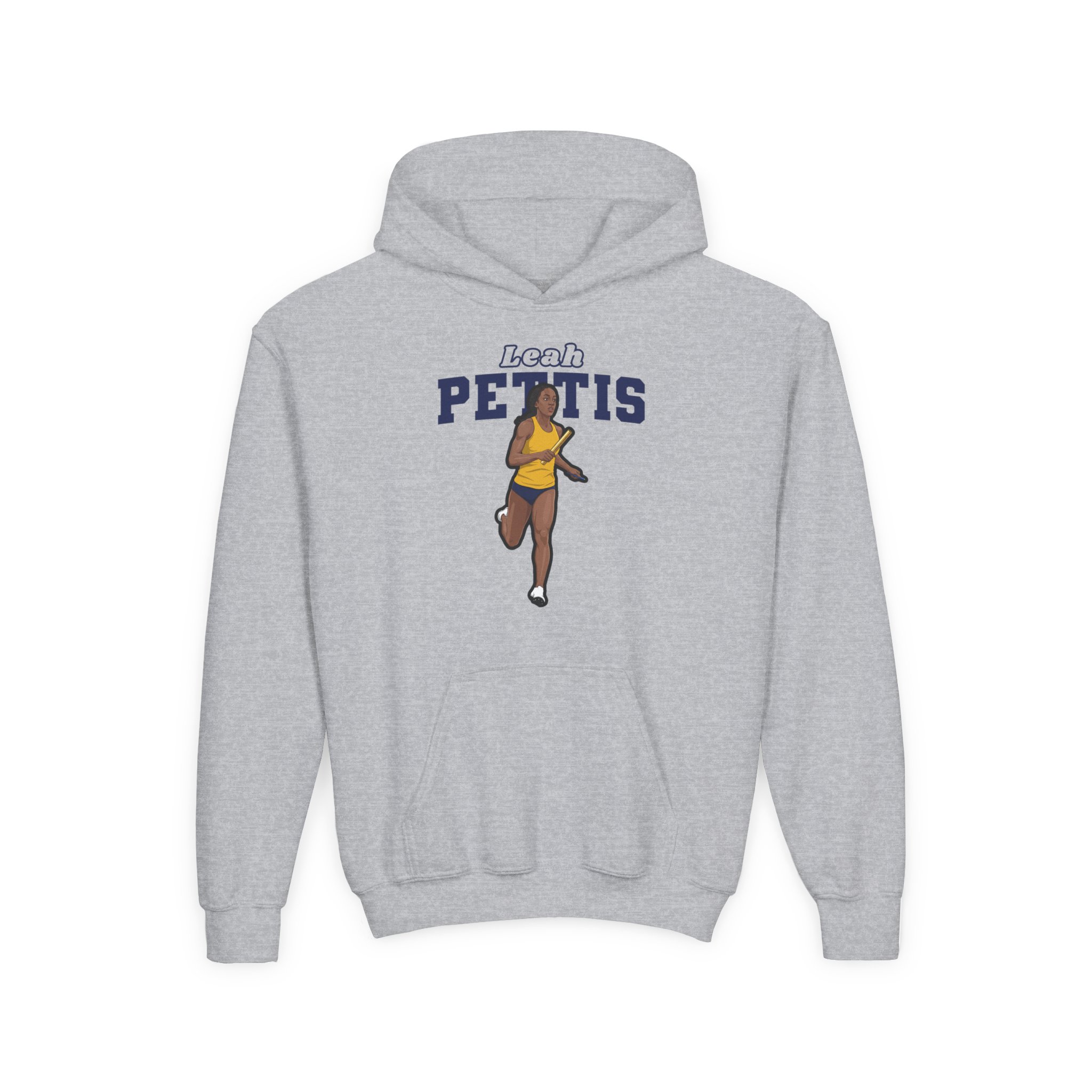 Youth Hoodie — character_name_arch in Grey