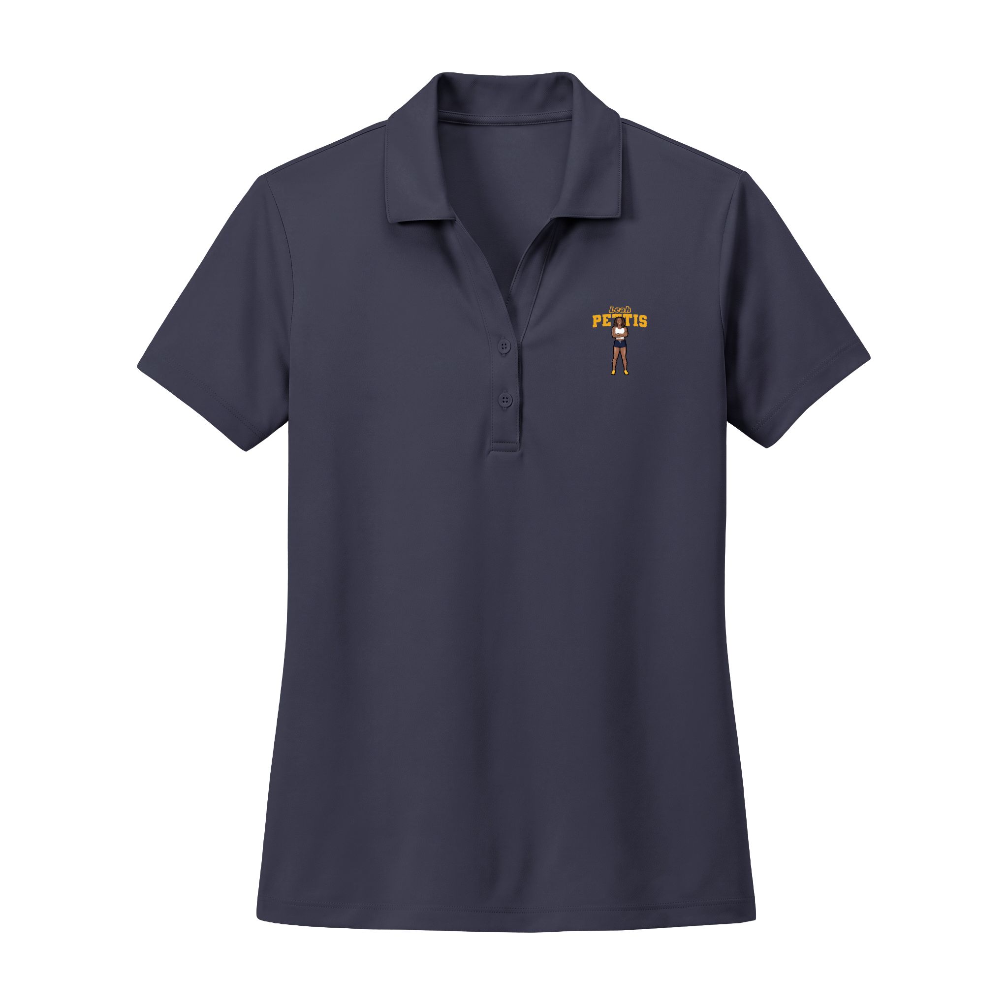 Women's Polo — character_name_arch in Navy