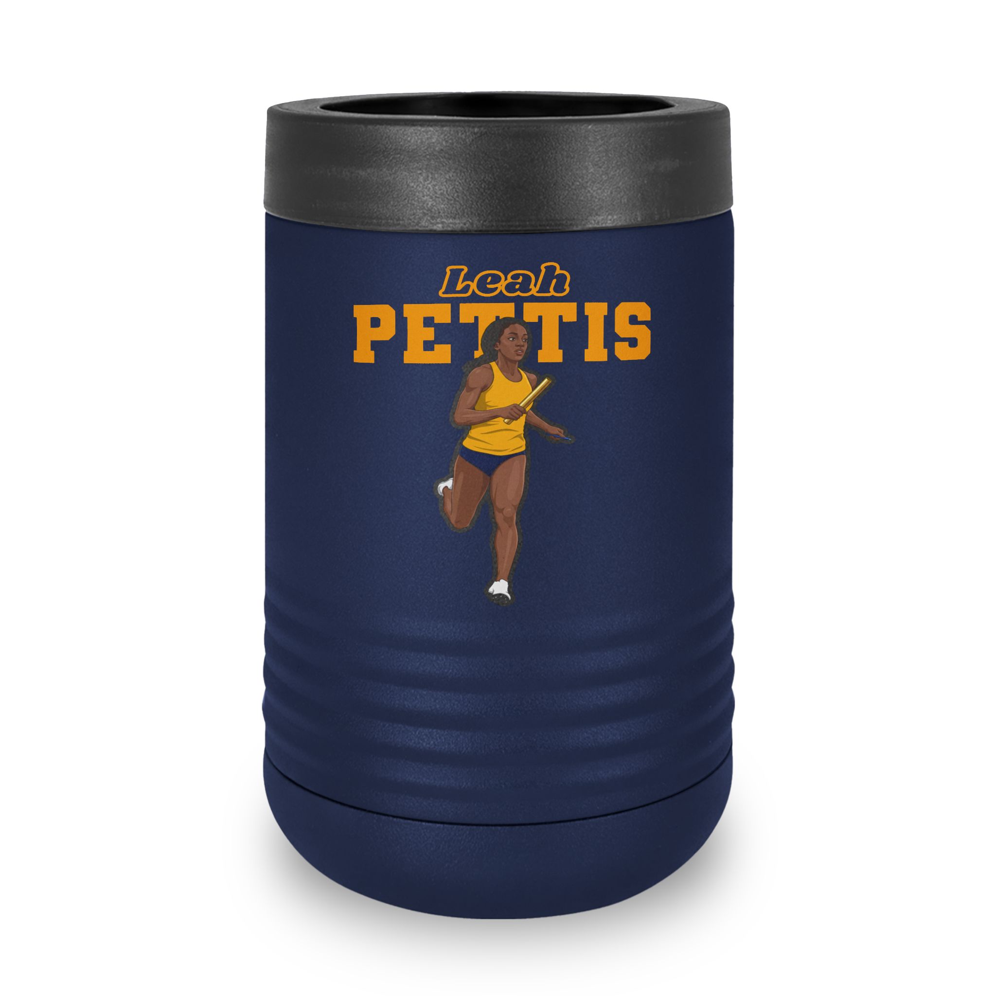 Stainless Can Cooler — character_name_arch in Navy