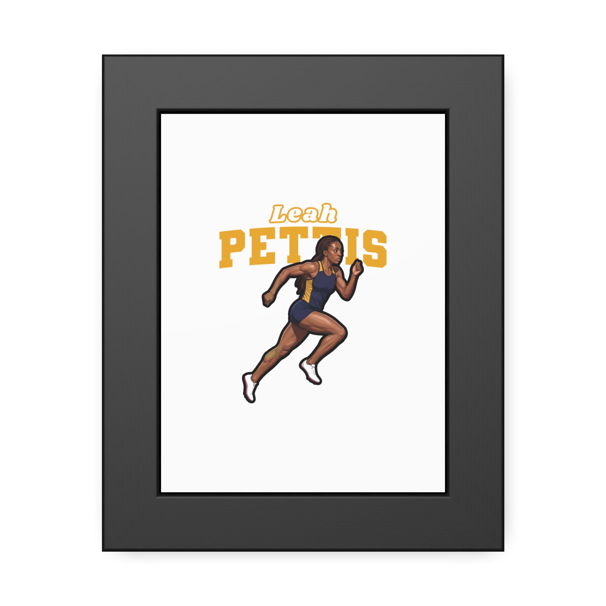 Framed Poster — character_name_arch in Black