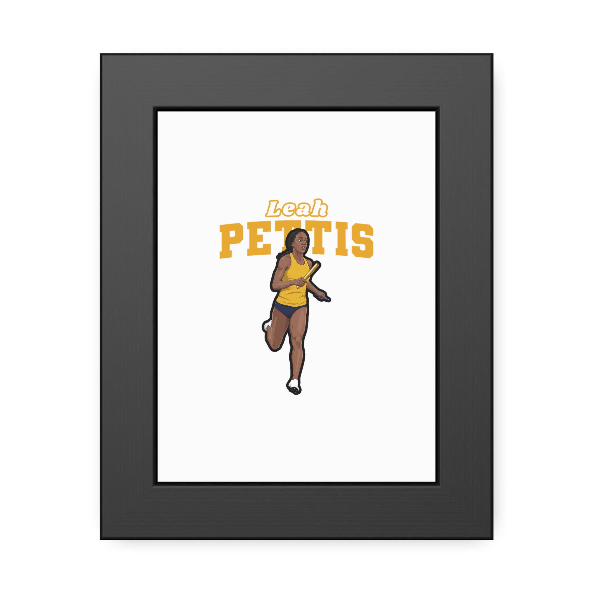 Framed Poster — character_name_arch in Black