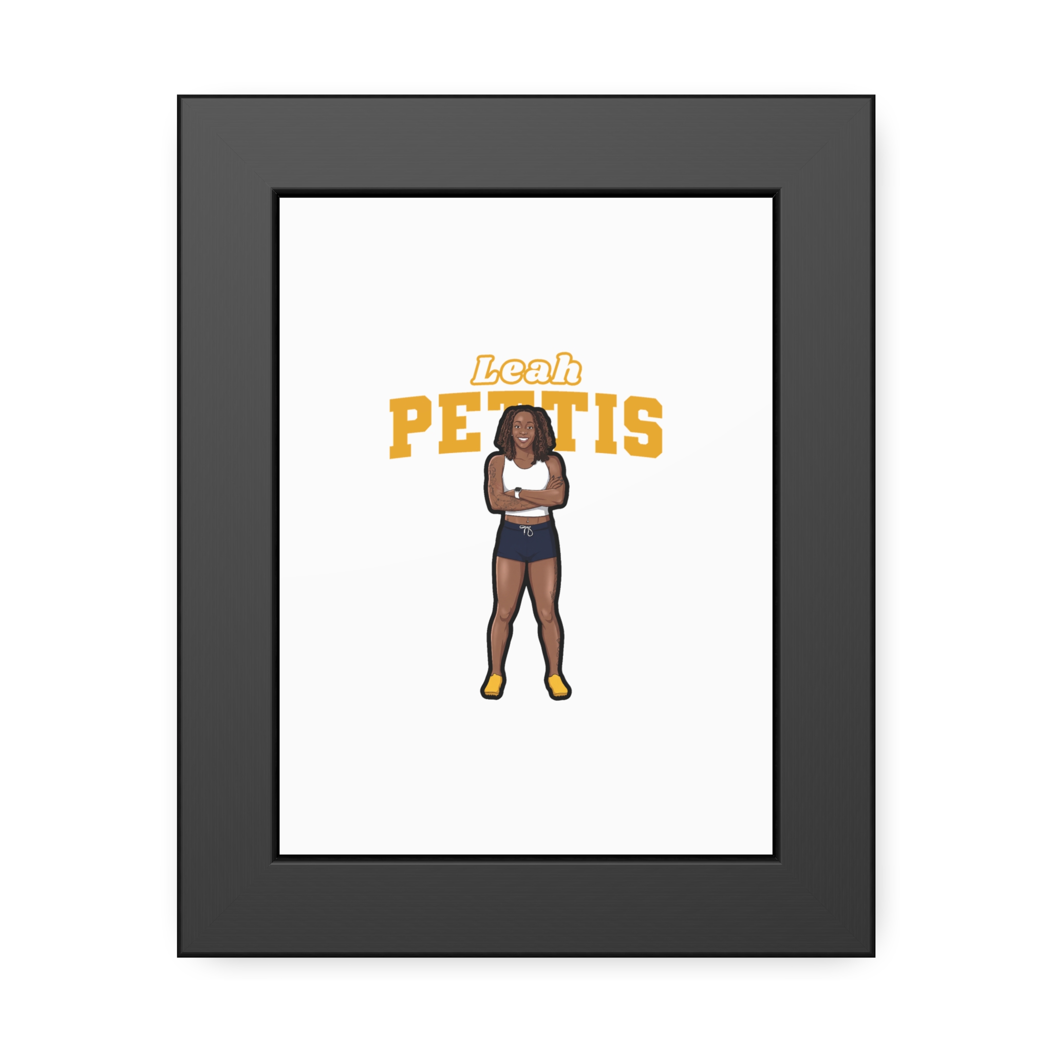 Framed Poster — character_name_arch in Black