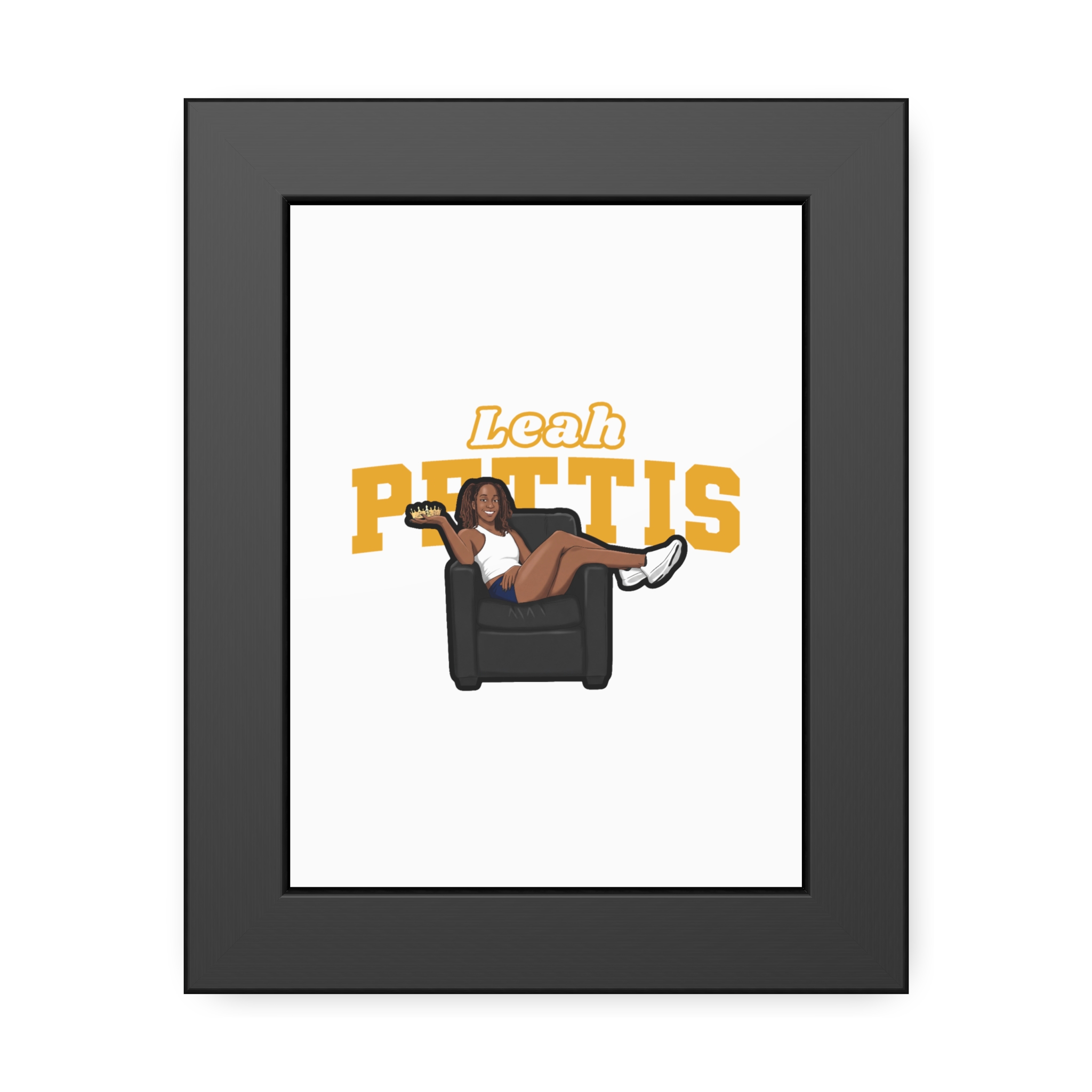 Framed Poster — character_name_arch in Black