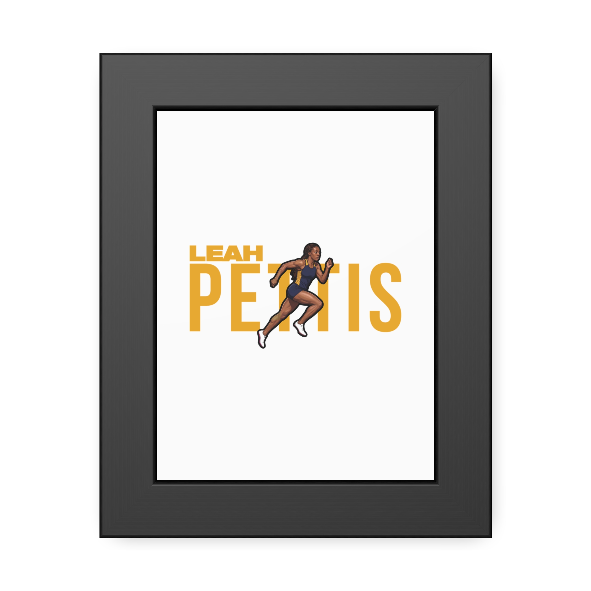 Framed Poster — character_player_name in Black