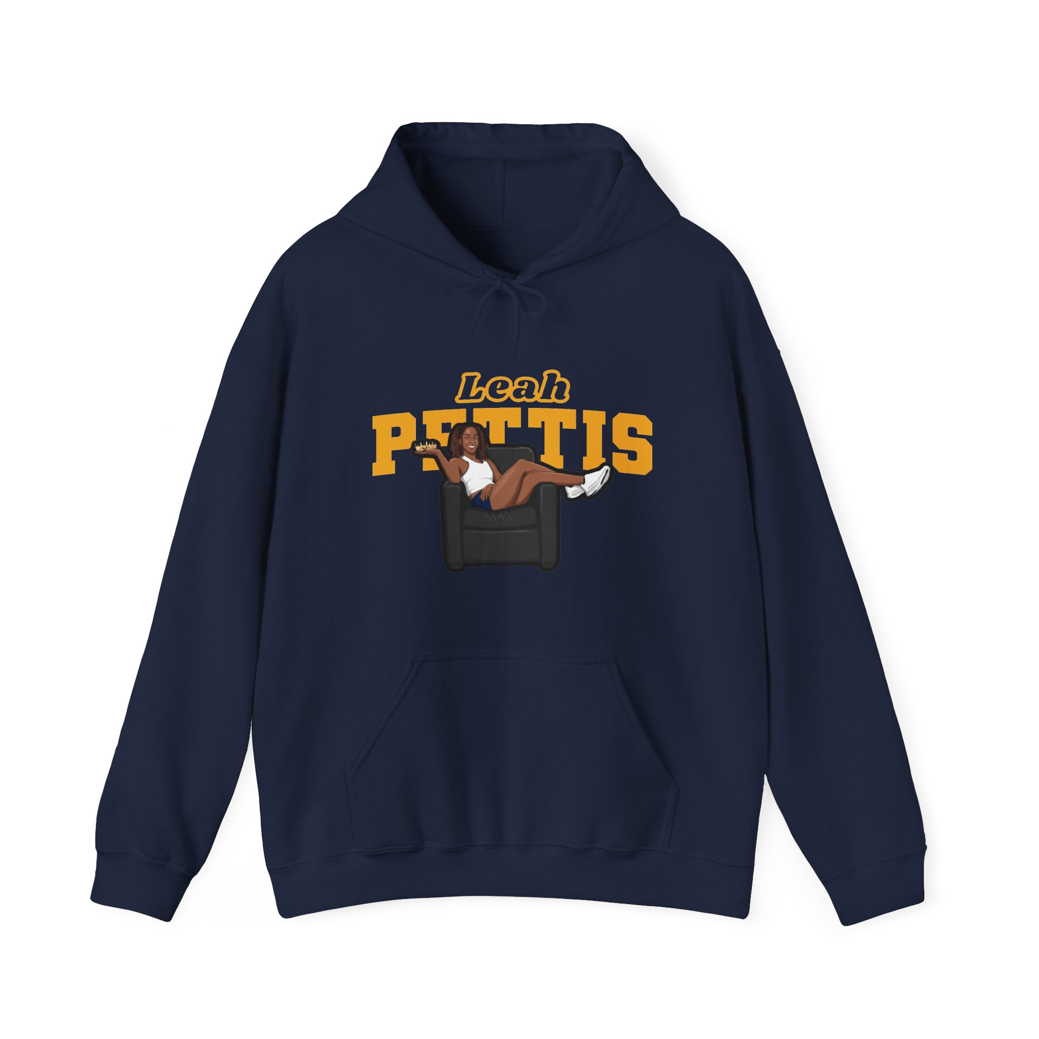 Hoodie — character_name_arch in Navy