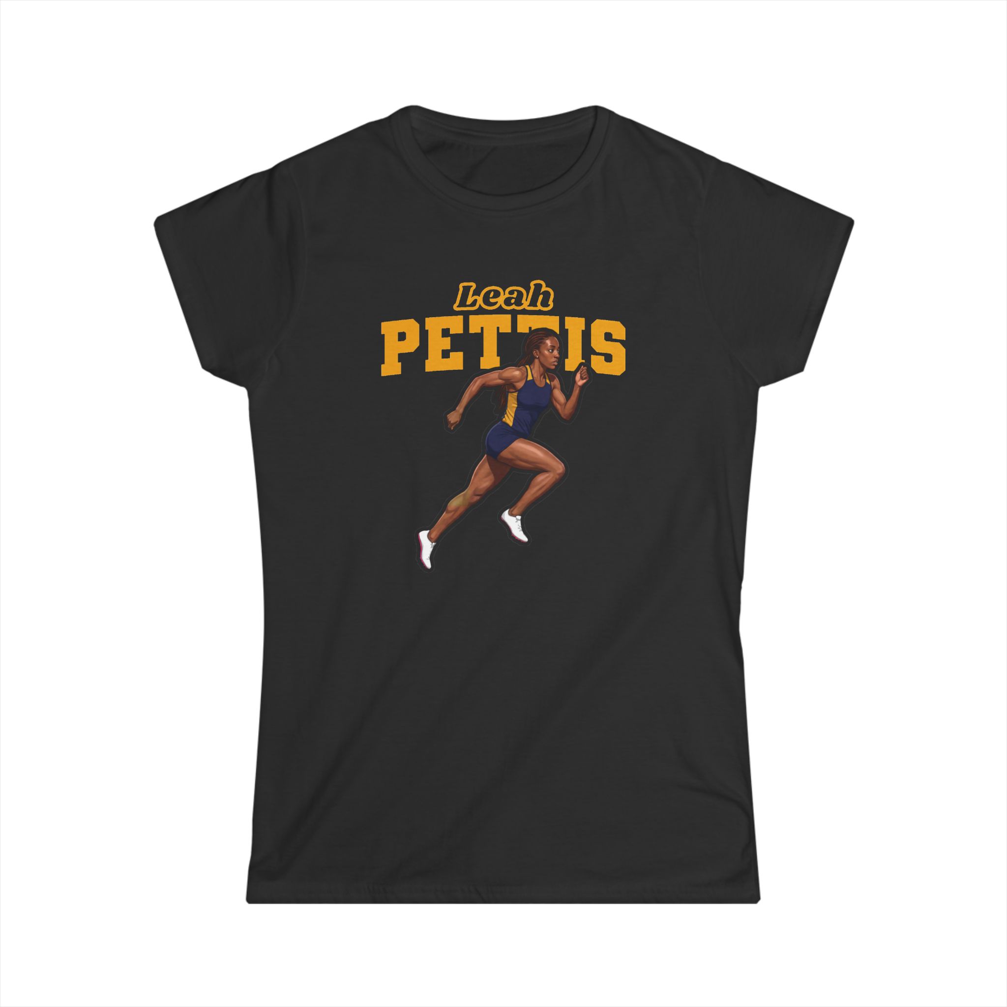 Women's Softstyle Tee — character_name_arch in Black