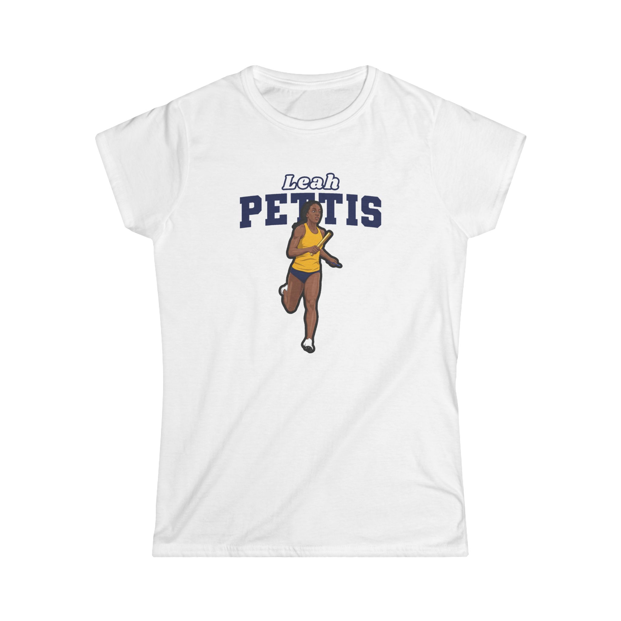 Women's Softstyle Tee — character_name_arch in White