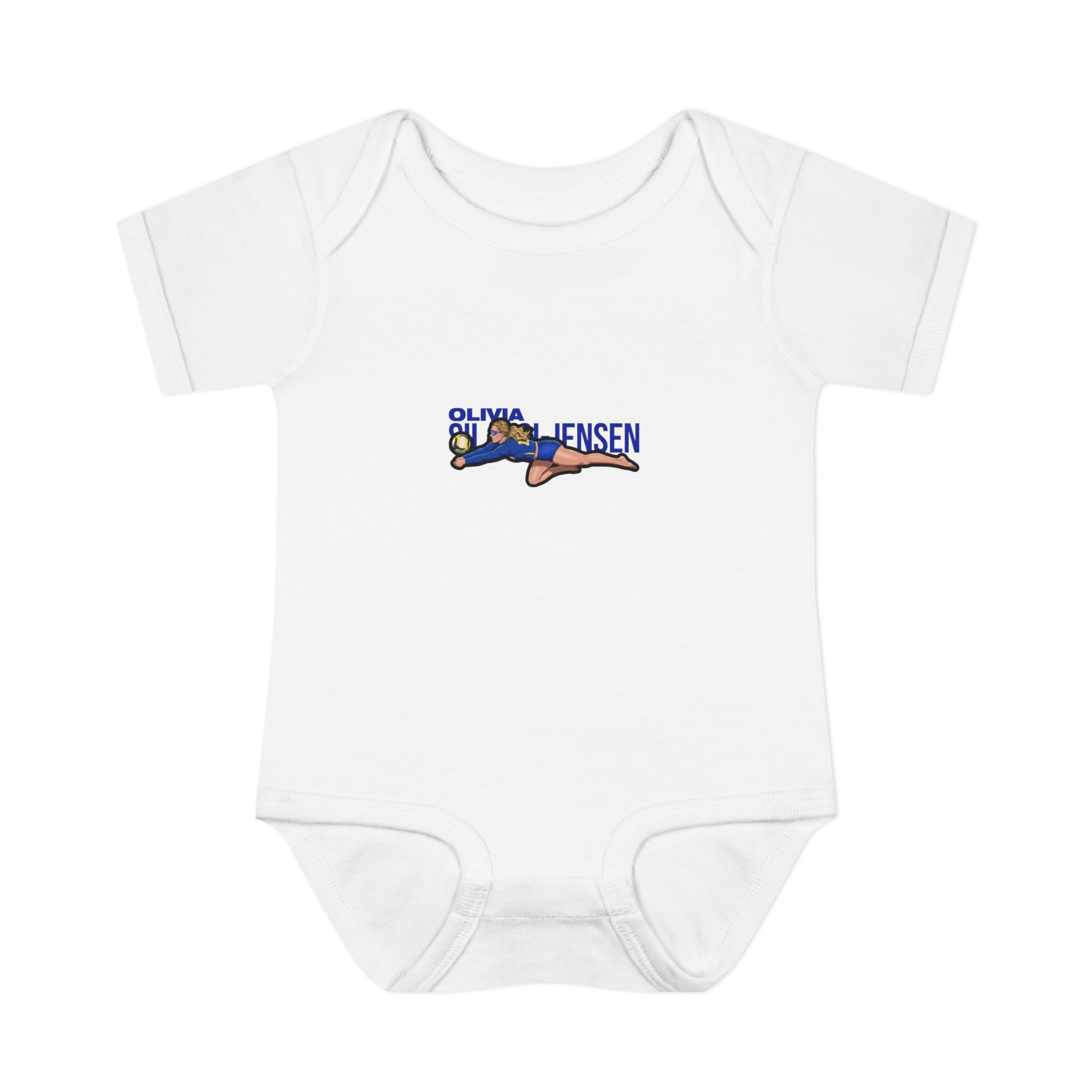Baby Onesie — character_player_name in White
