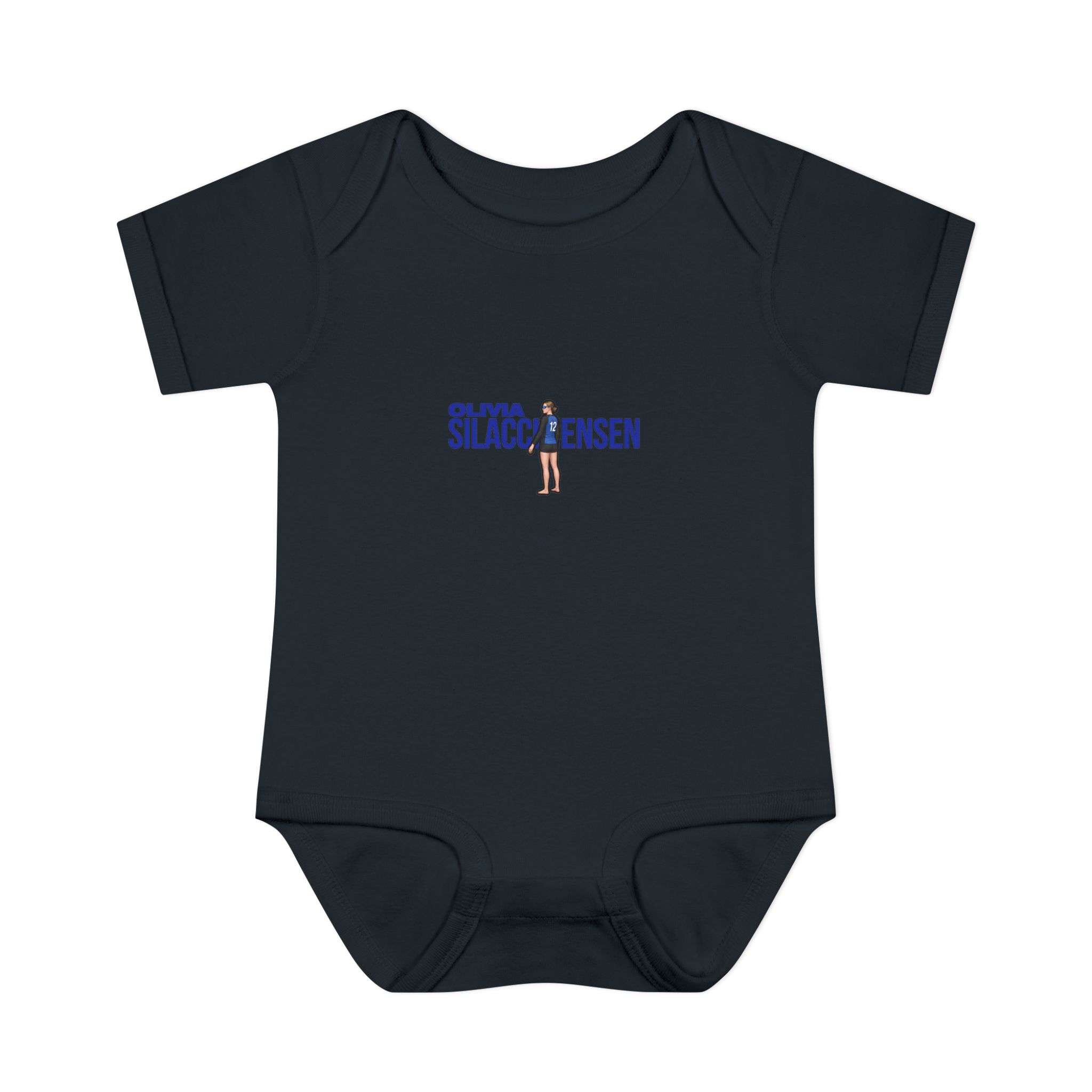 Baby Onesie — character_player_name in Black
