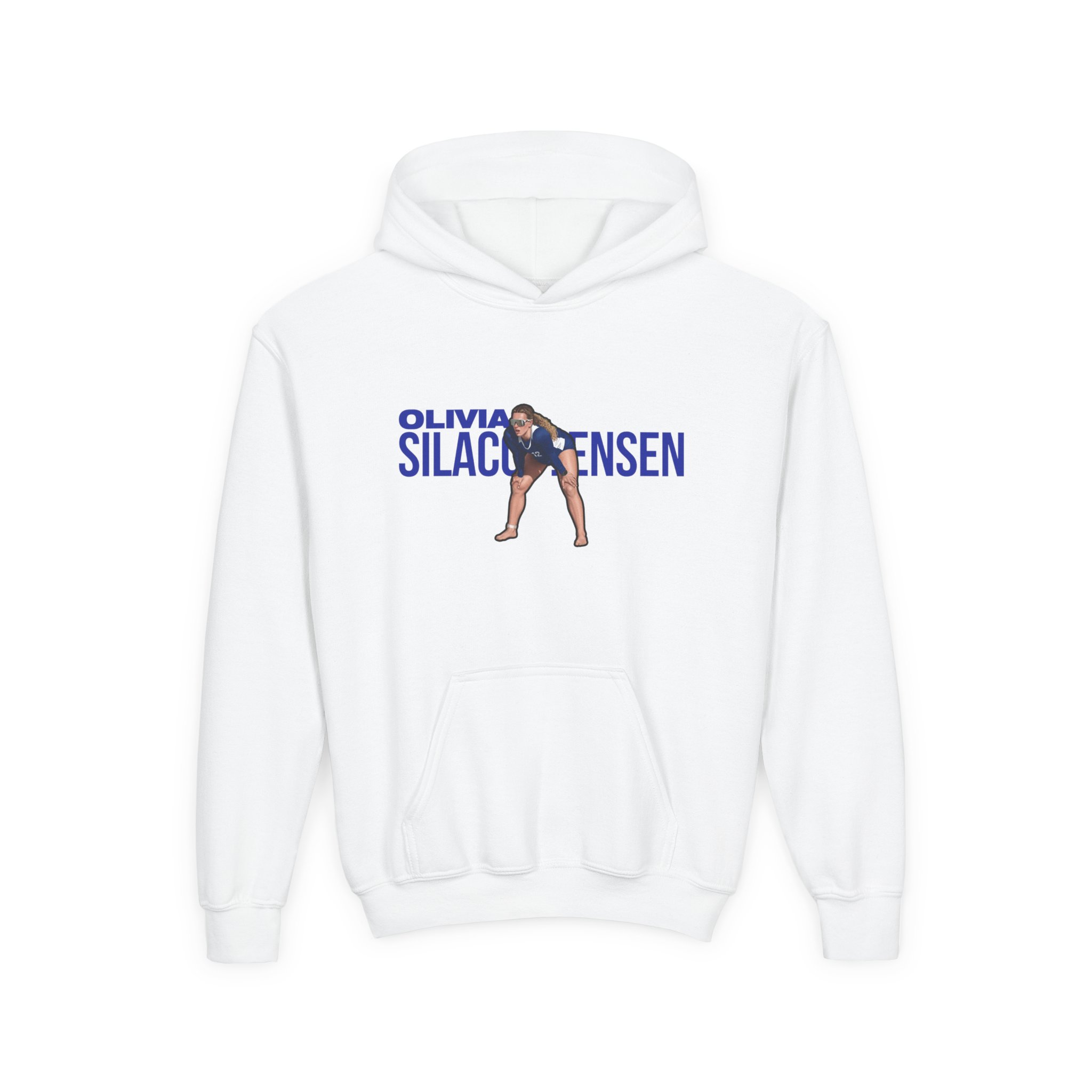 Youth Hoodie — character_player_name in White