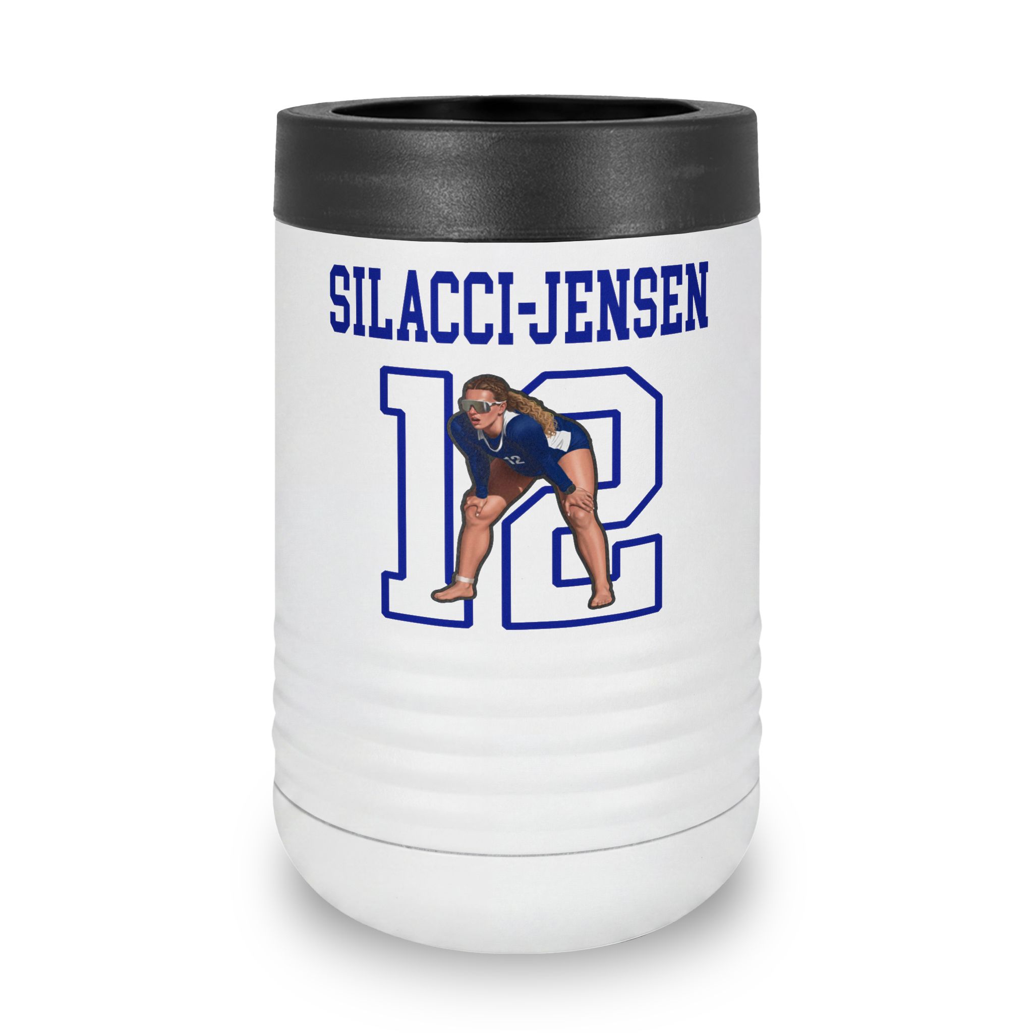Stainless Can Cooler — character_shirsey in White