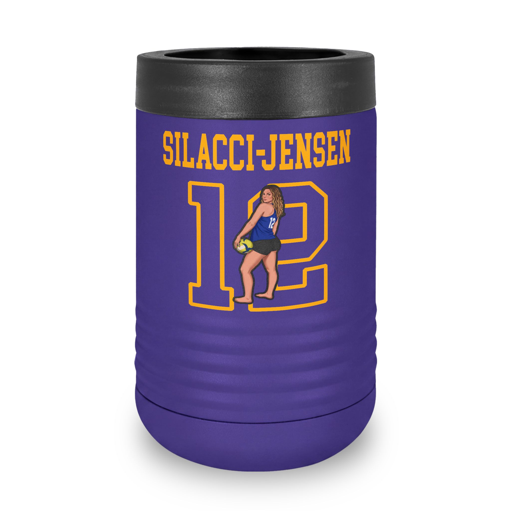 Stainless Can Cooler — character_shirsey in Purple