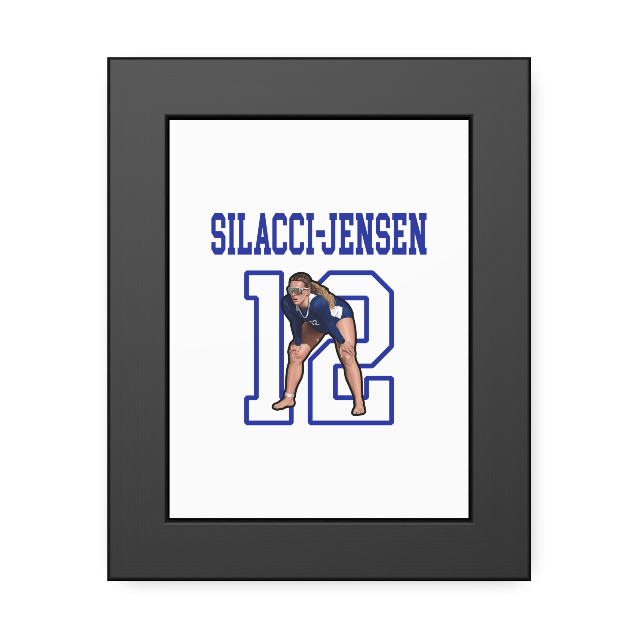 Framed Poster — character_shirsey in Black