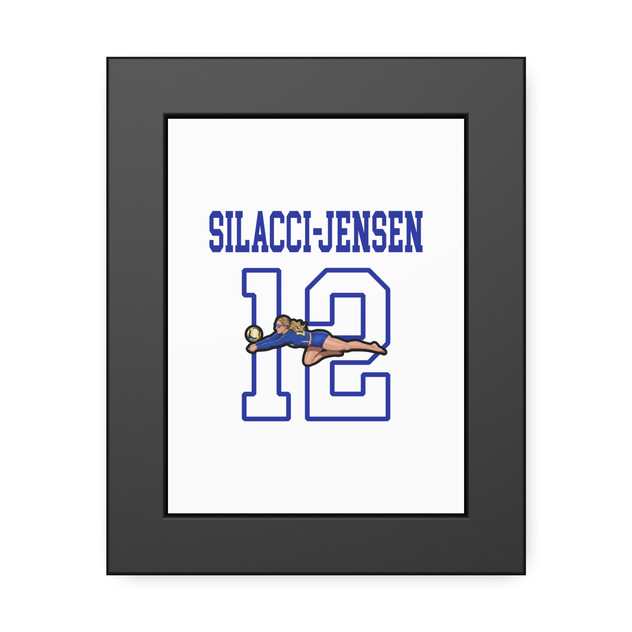 Framed Poster — character_shirsey in Black