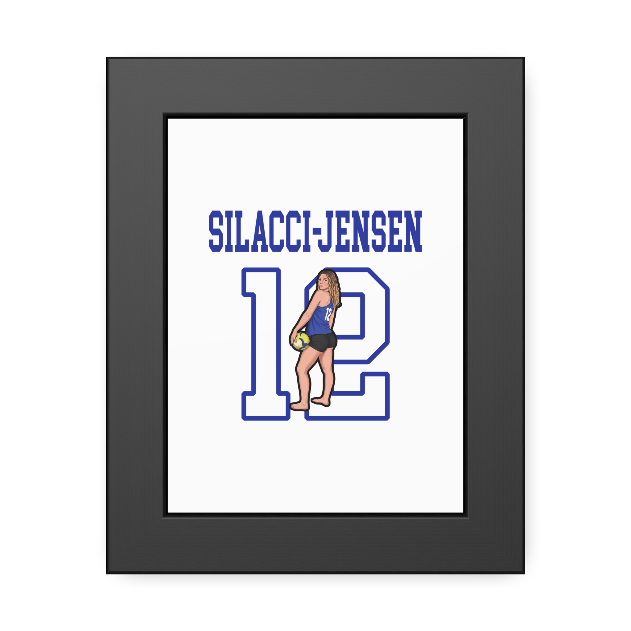 Framed Poster — character_shirsey in Black
