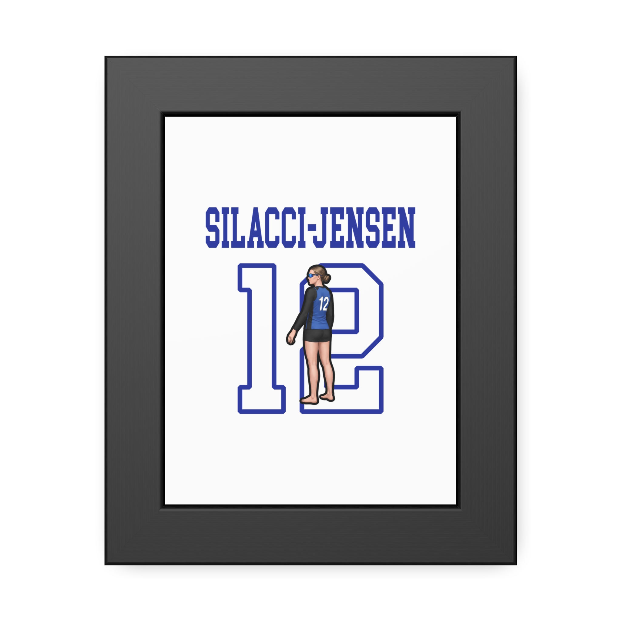 Framed Poster — character_shirsey in Black