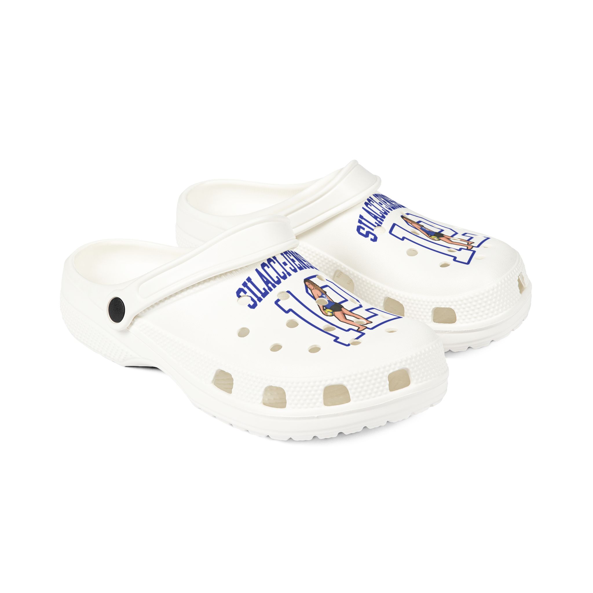 Rubber Clogs — character_shirsey in White