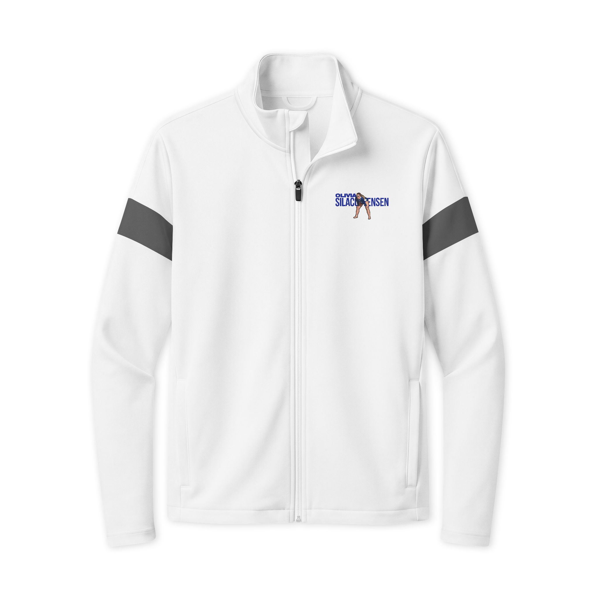 Travel Full-Zip Jacket — character_player_name in White/ Iron Grey