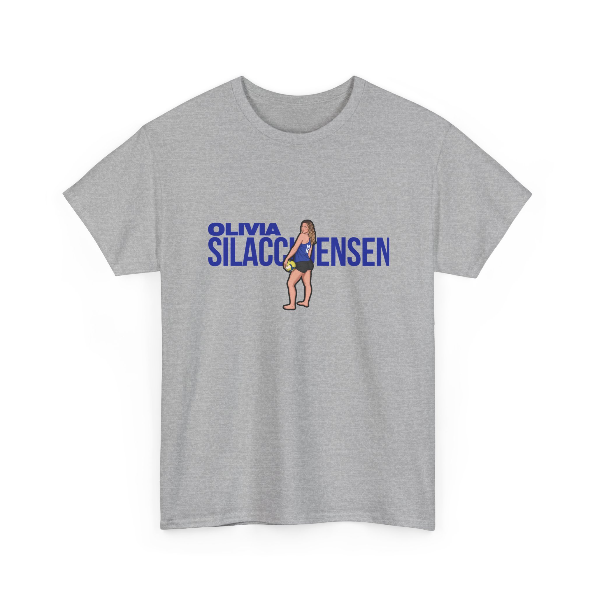 Tee — character_player_name in Grey