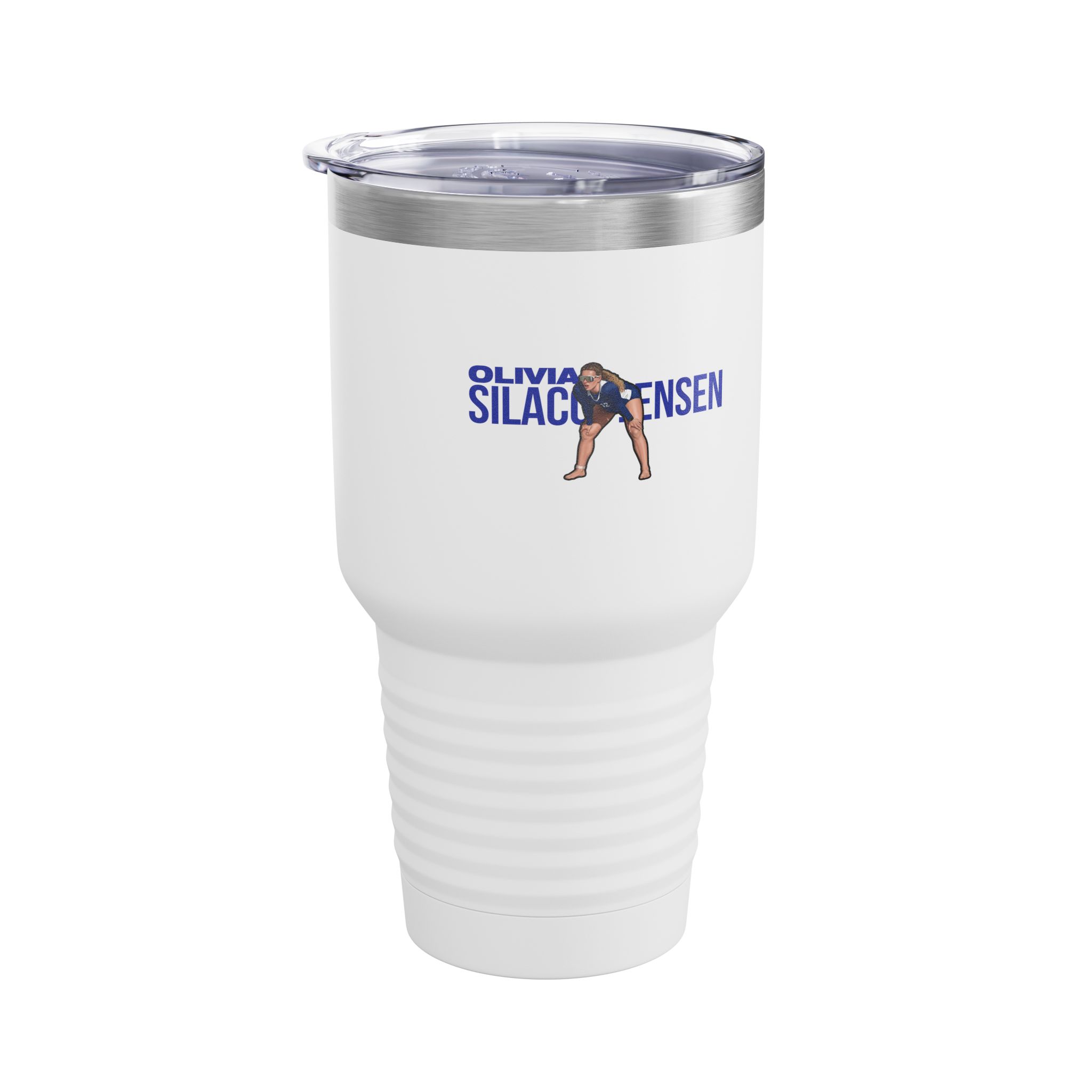 30oz Tumbler — character_player_name in White