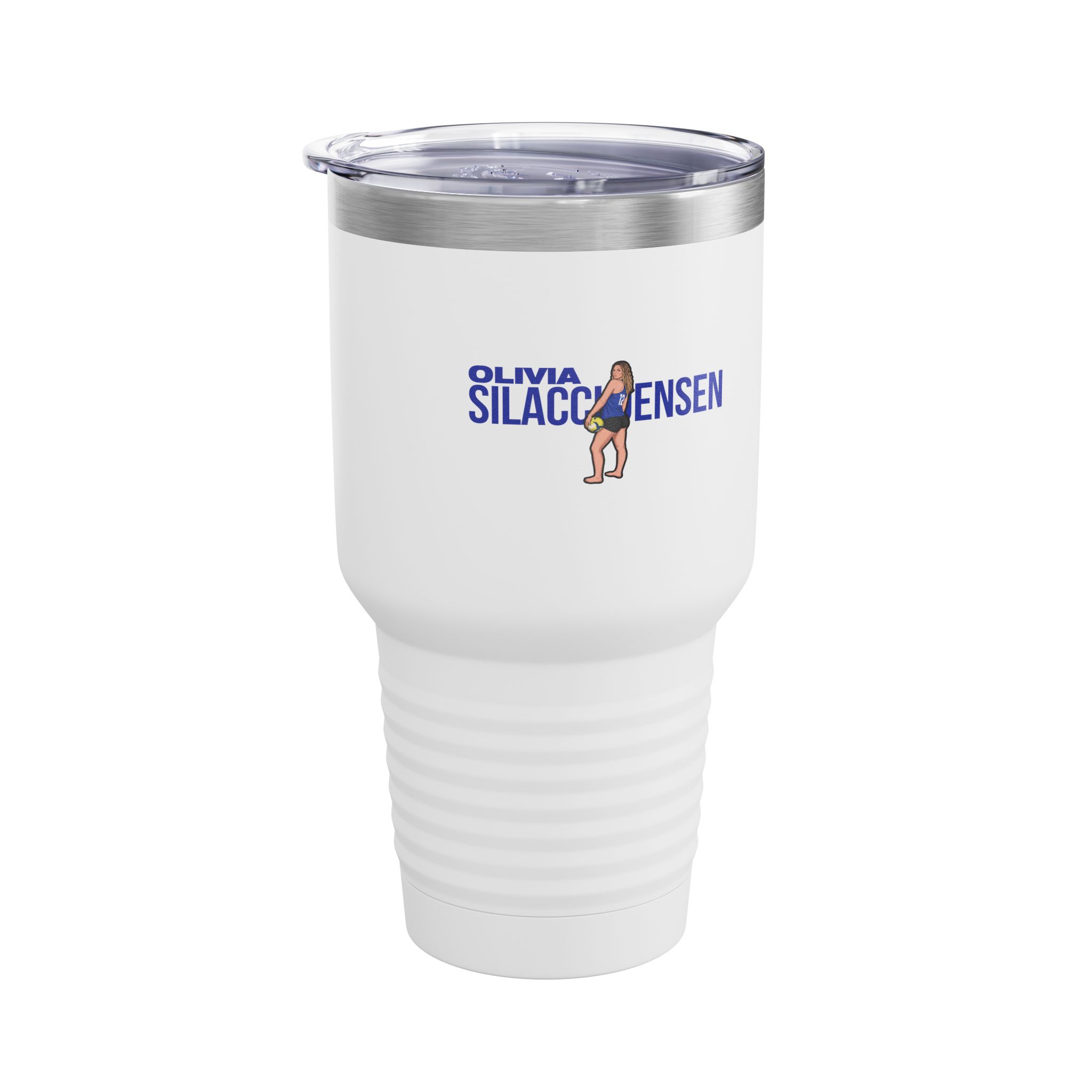 30oz Tumbler — character_player_name in White