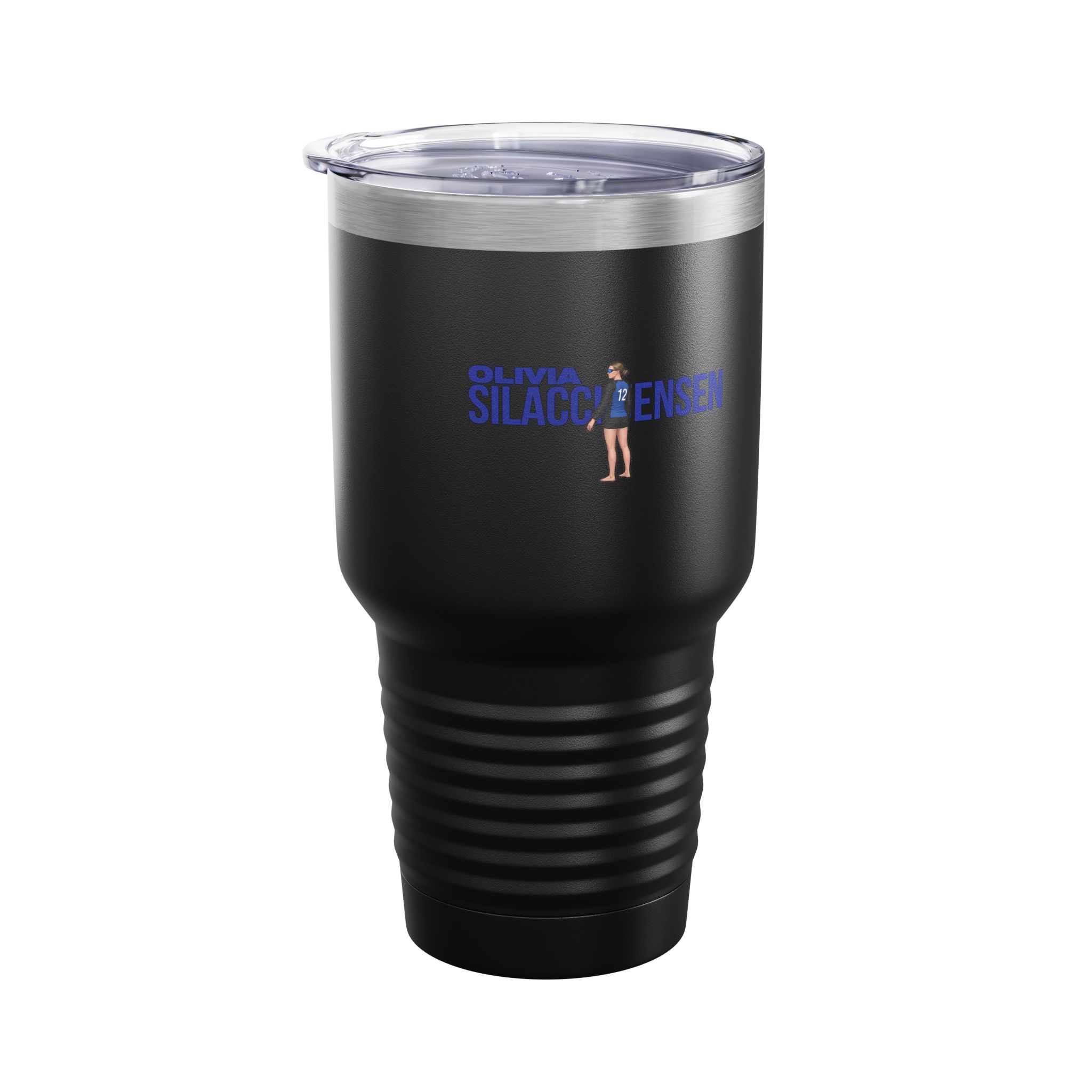30oz Tumbler — character_player_name in Black