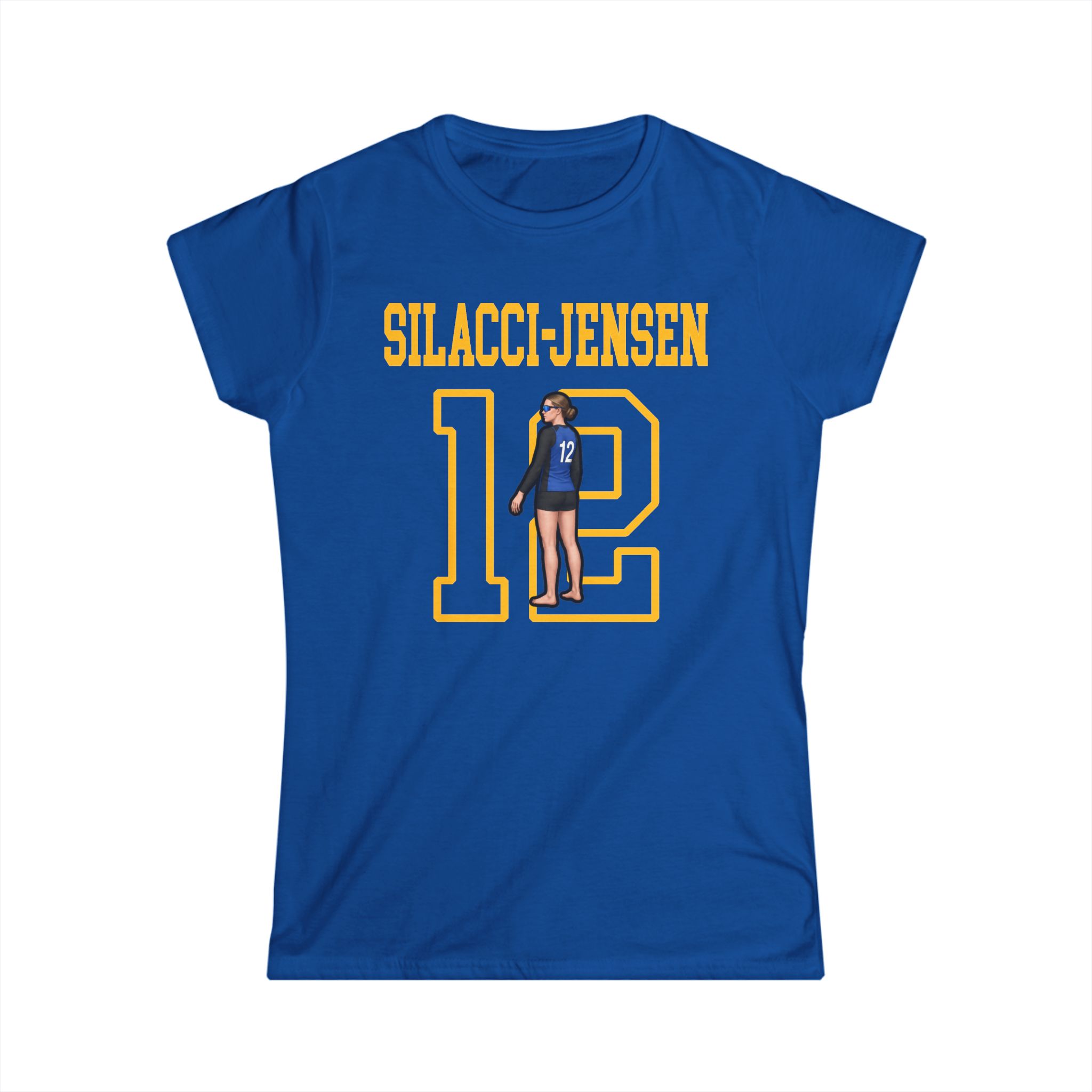Women's Softstyle Tee — character_shirsey in Royal