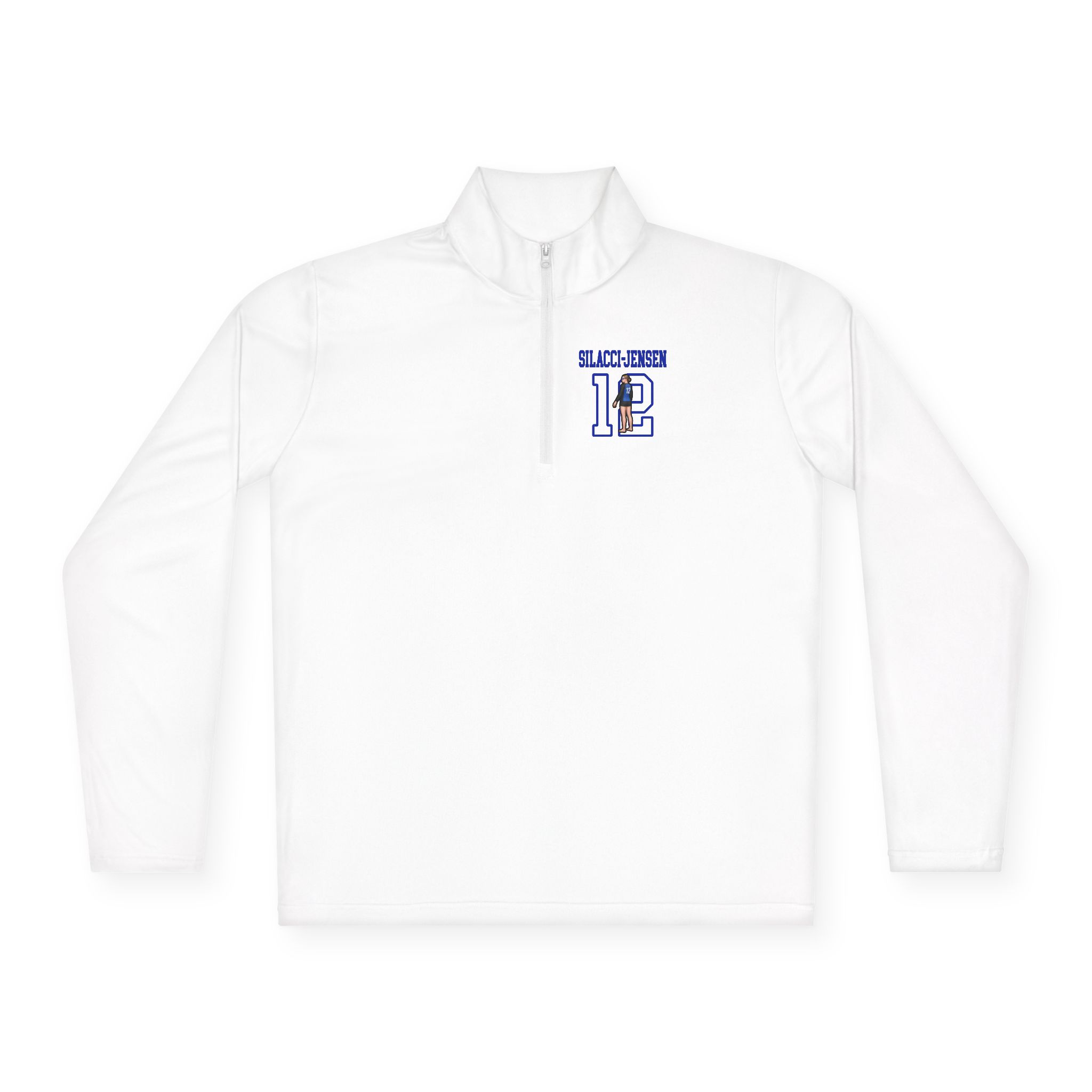 Q-Zip Pullover — character_shirsey in White