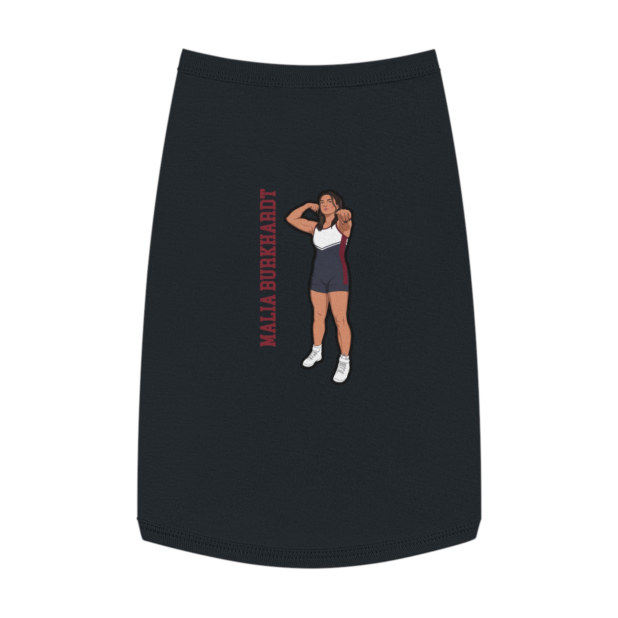 Pet Tank Top — character_name_vertical in White